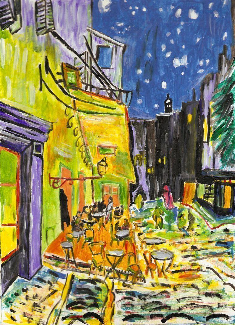 Cafe Terrace at Night by mamthy