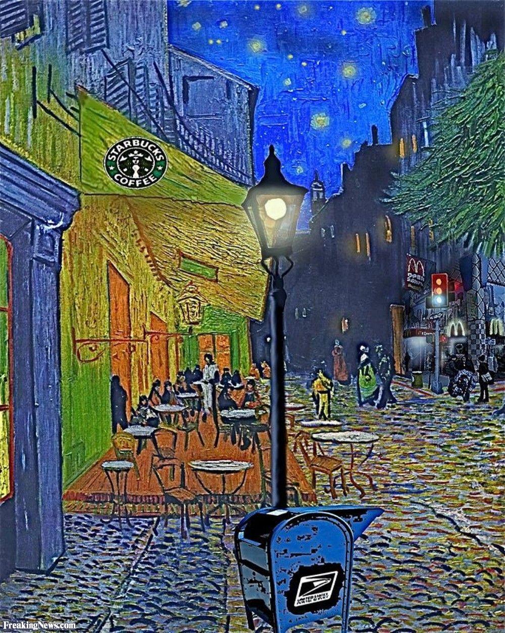 Cafe Terrace At Night High Resolution