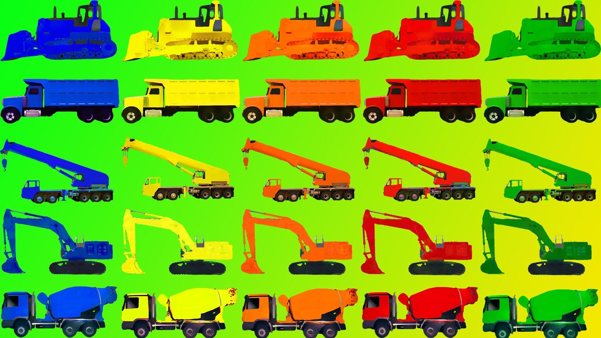 Trucks & Construction Vehicles Bulldozer, Dump Truck, Crane