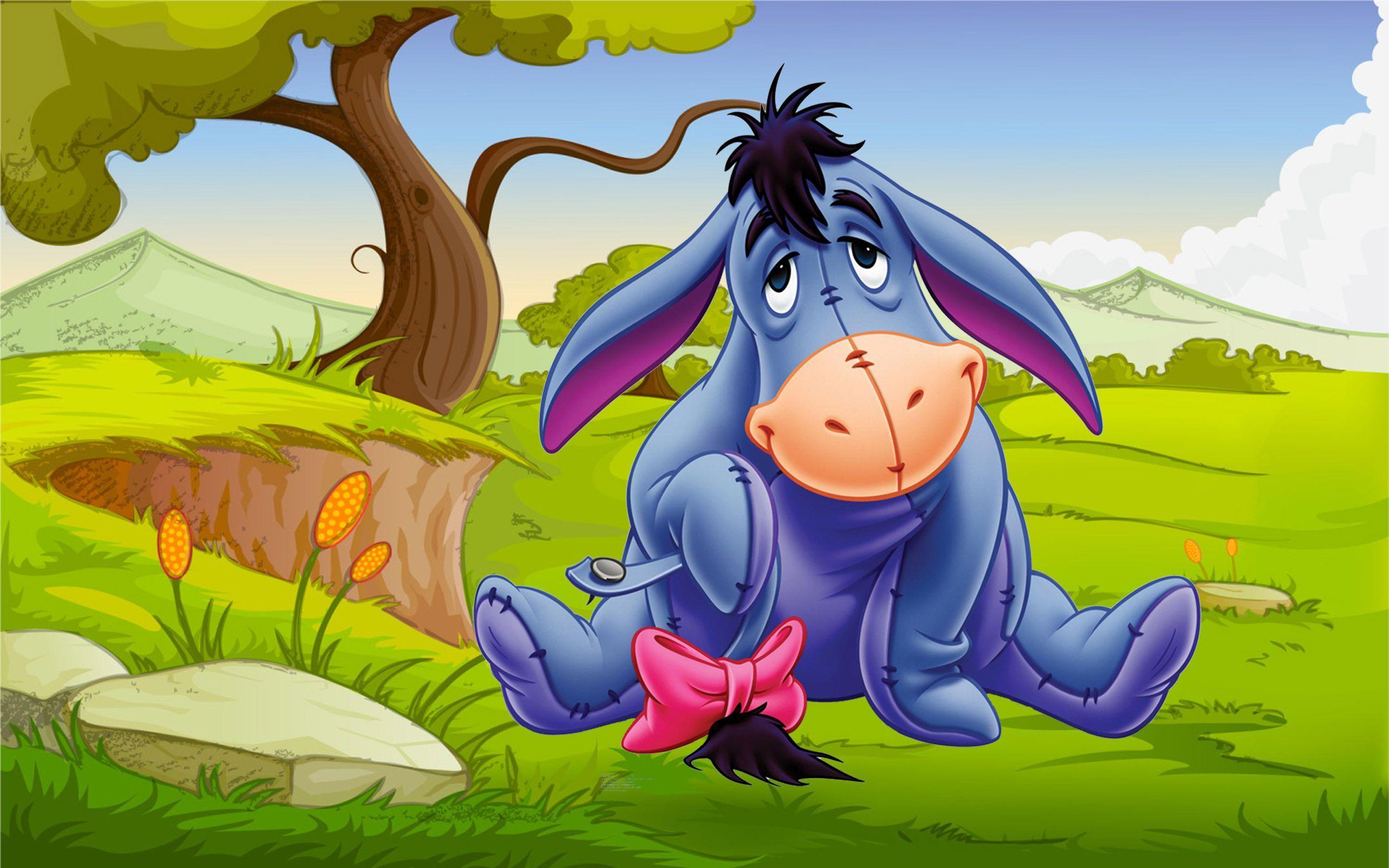 Eeyore Gray Donkey Winnie The Pooh Cartoons HD Wallpaper