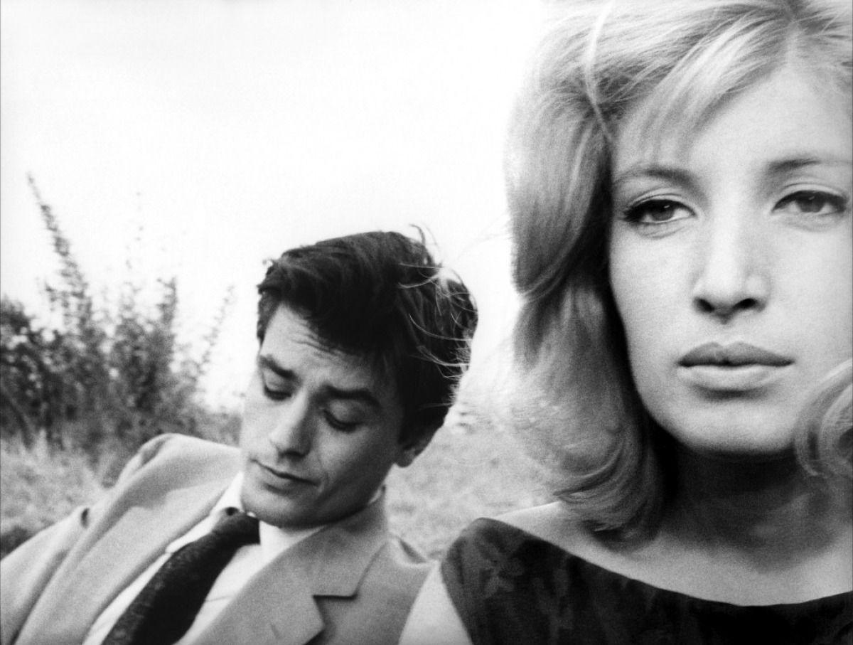 Monica Vitti and Alain Delon in Antonioni's Eclipse, 1962. Stuck