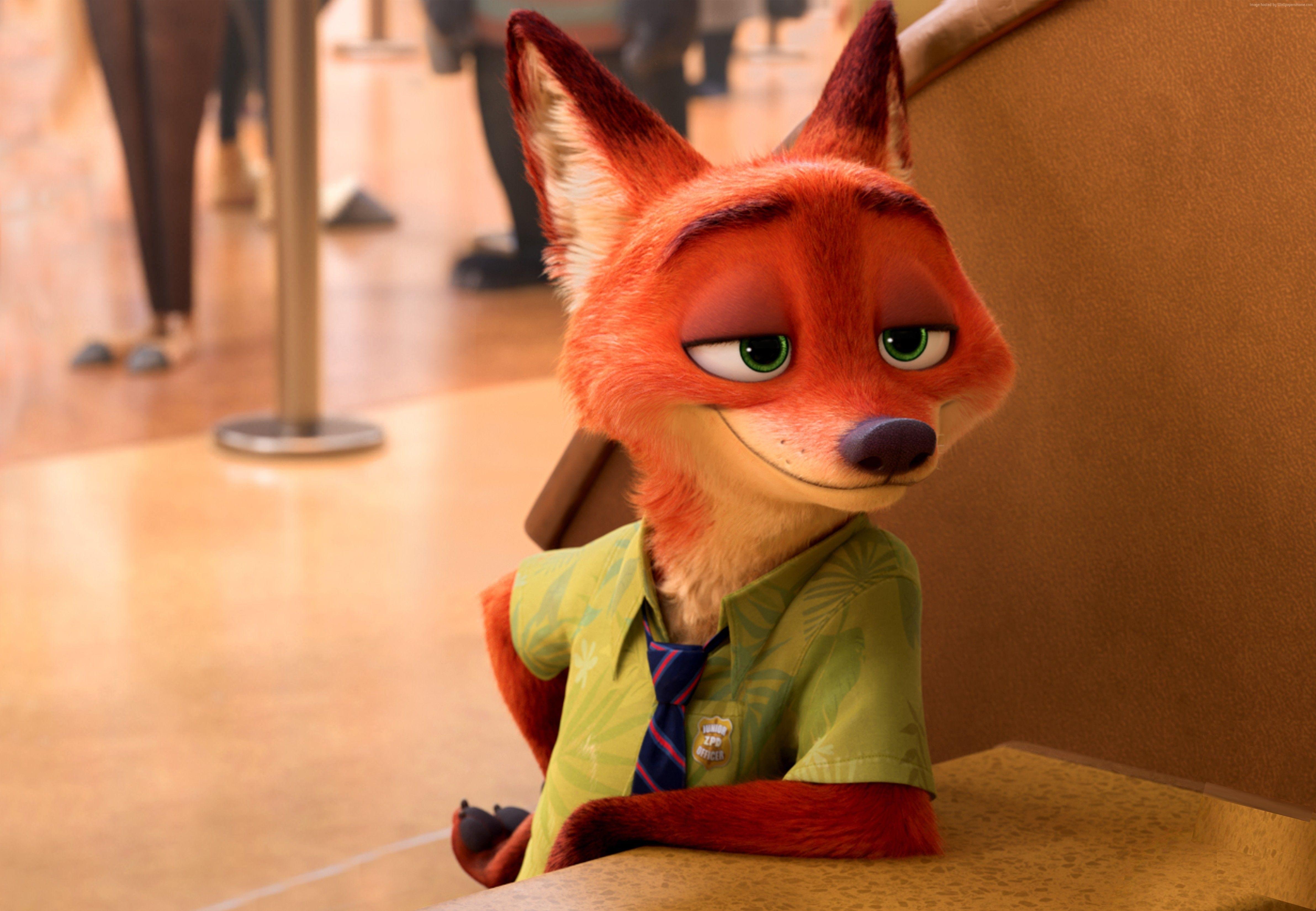 Wallpaper Zootopia, fox, Best Animation Movies of cartoon