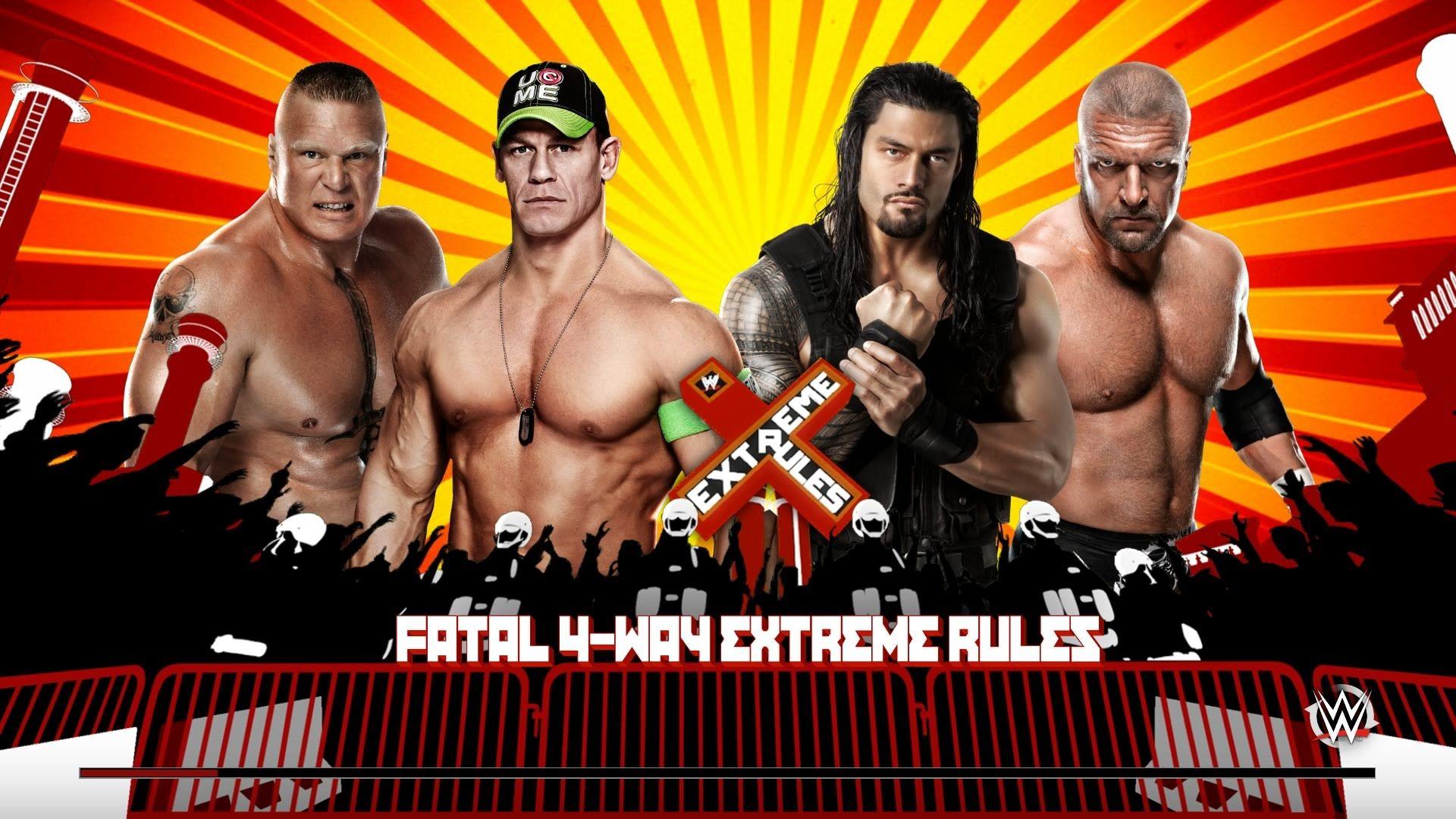 WWE 2K15 Lesnar vs John Cena vs Roman Reigns vs Triple H