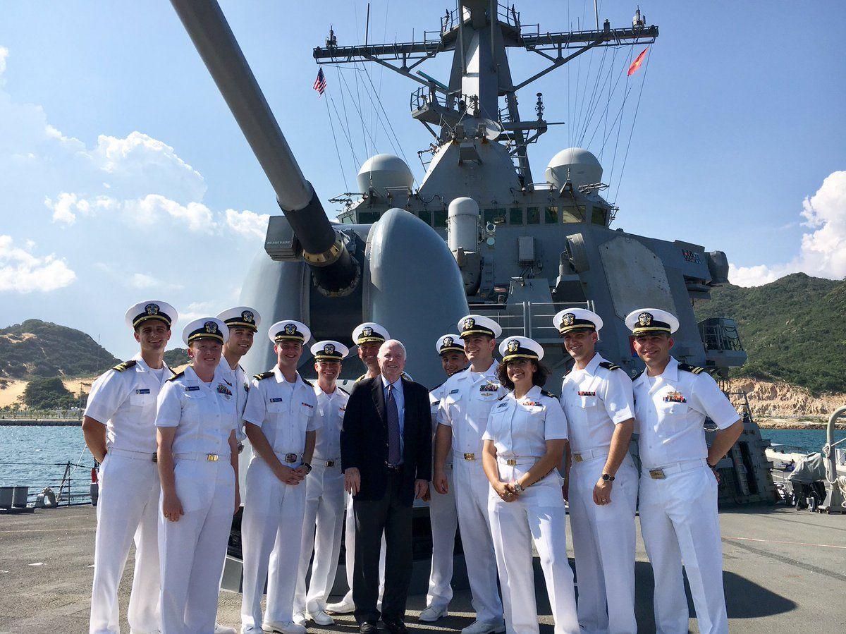 John McCain to visit USS John S McCain in Cam