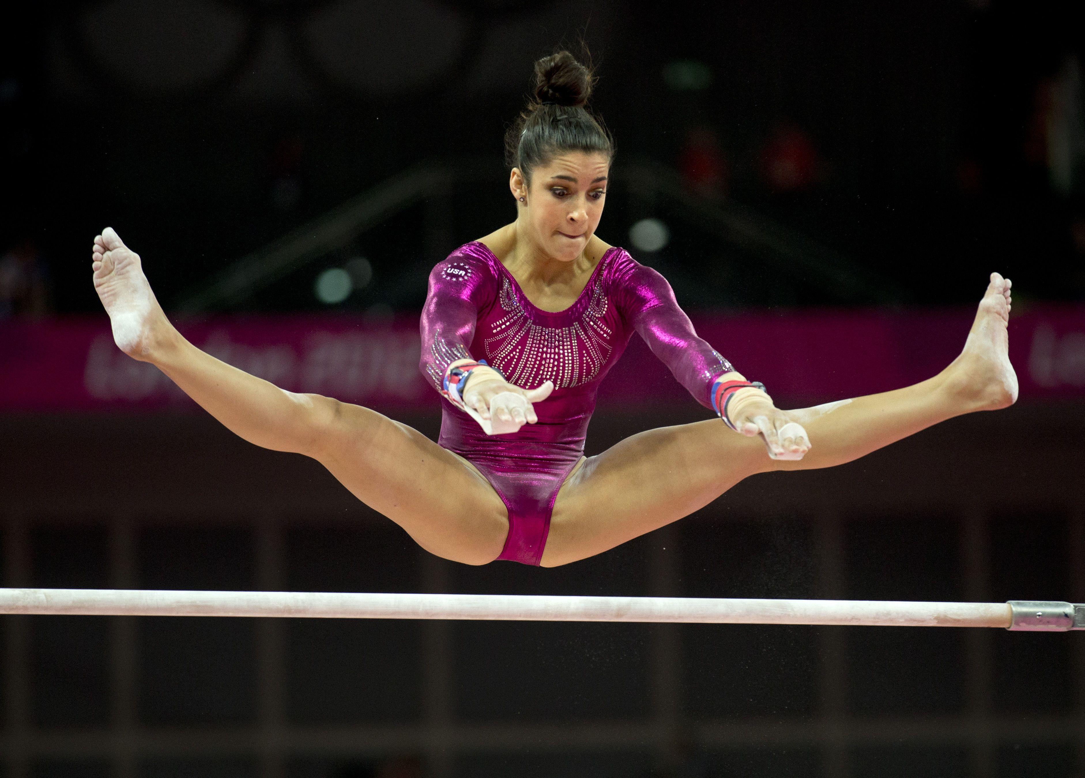 Aly Raisman. Women jumping or falling pose references