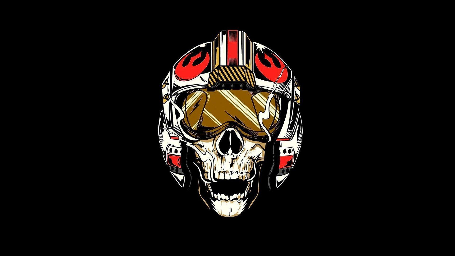 Star Wars, Rebel Alliance, Pilot, Skull Wallpaper HD / Desktop