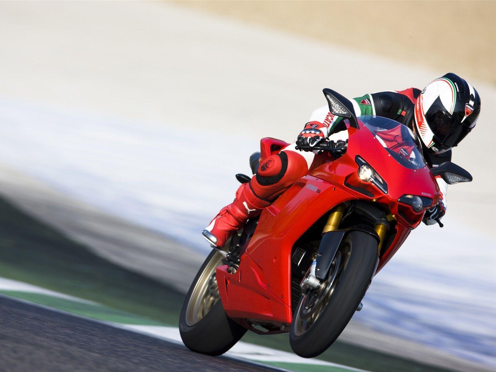 Pure red Ducati 1198 racing bike HD wallpaper. Bikes Wallpaper