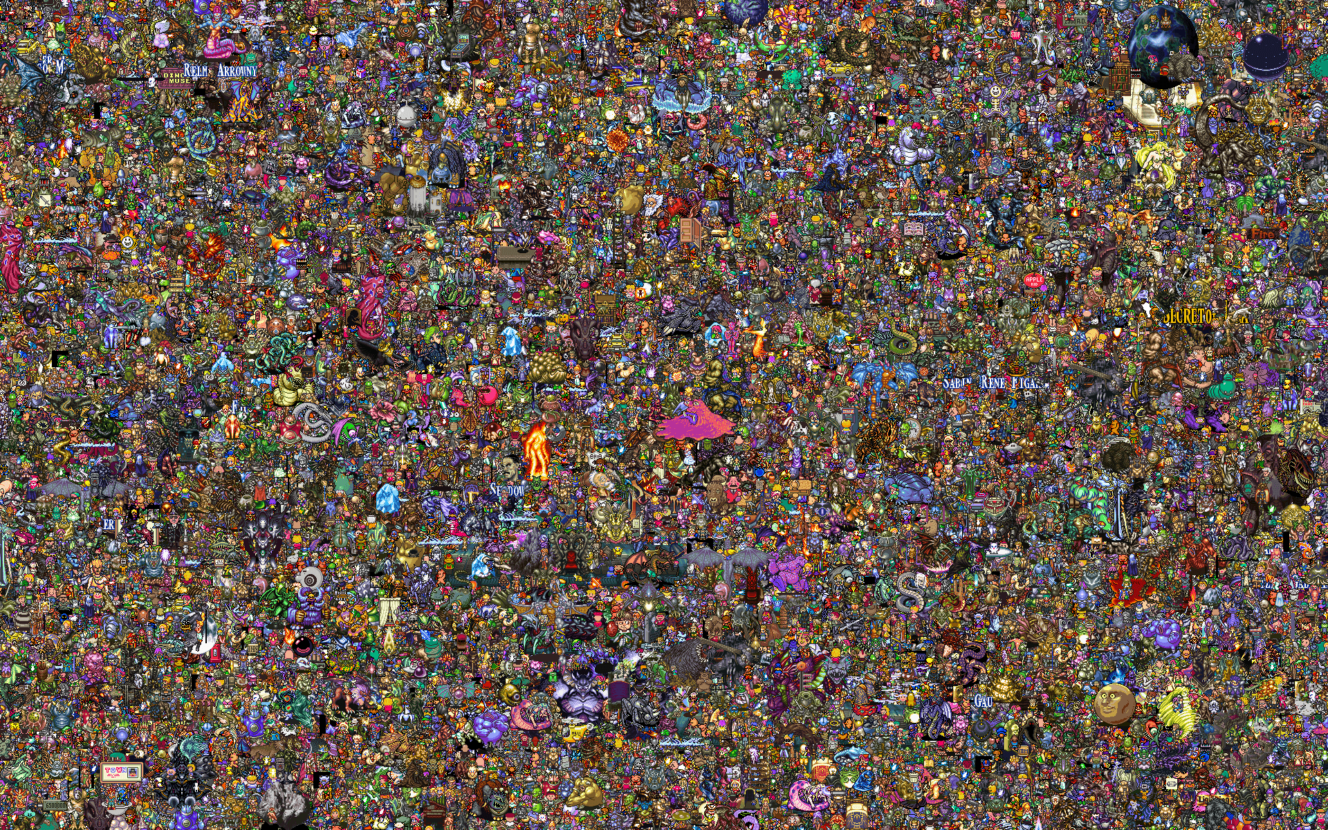 Find Your Favorite Character In This Image Of 13k SNES Sprites