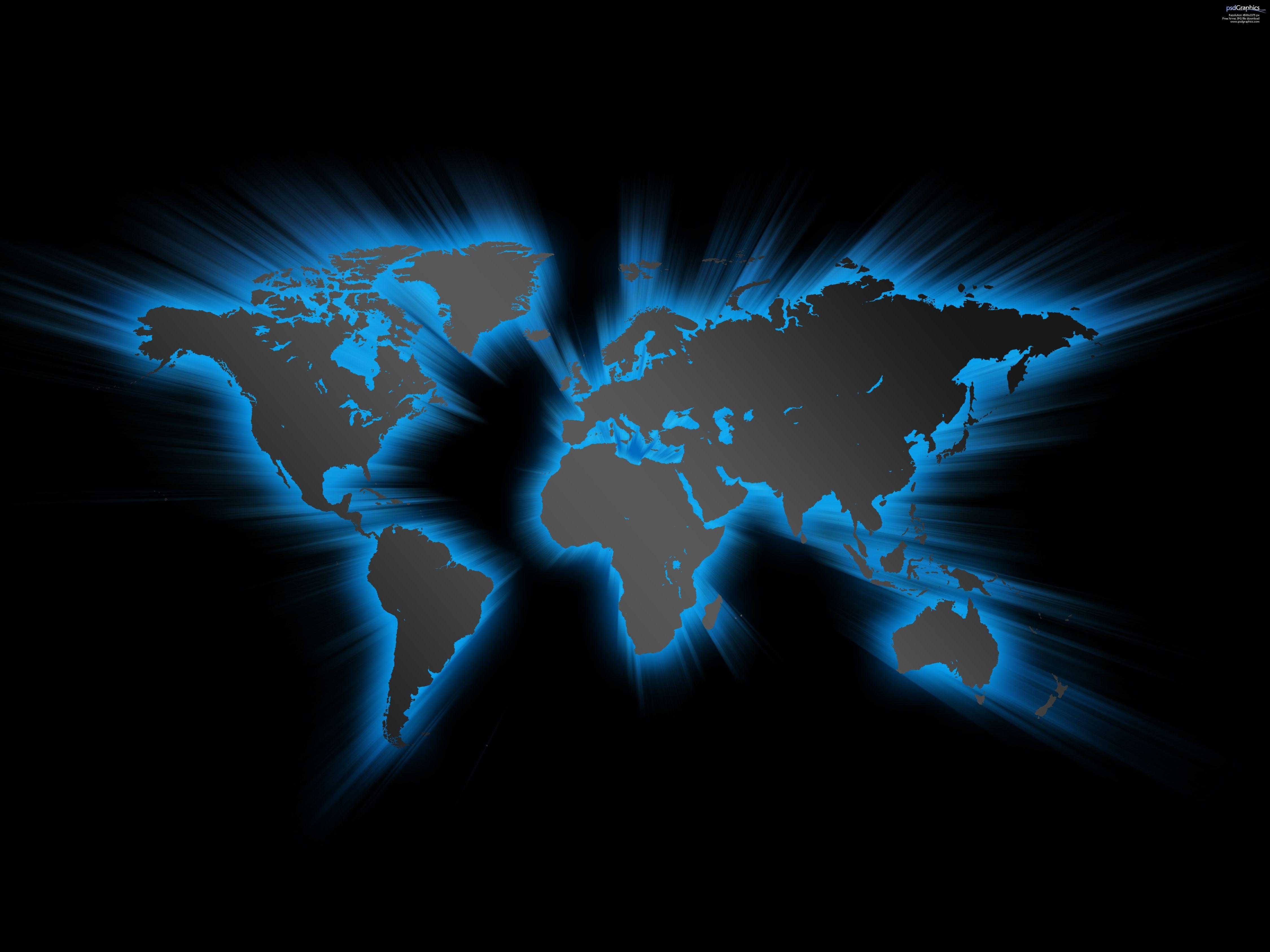 Blue Effect World Map