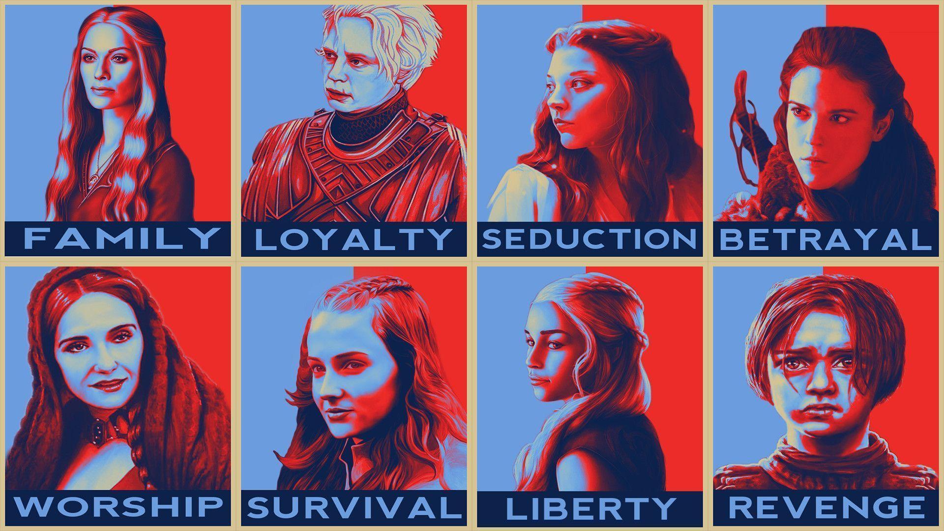 TV spoilers Girls from Game of Thrones poster / wallpaper