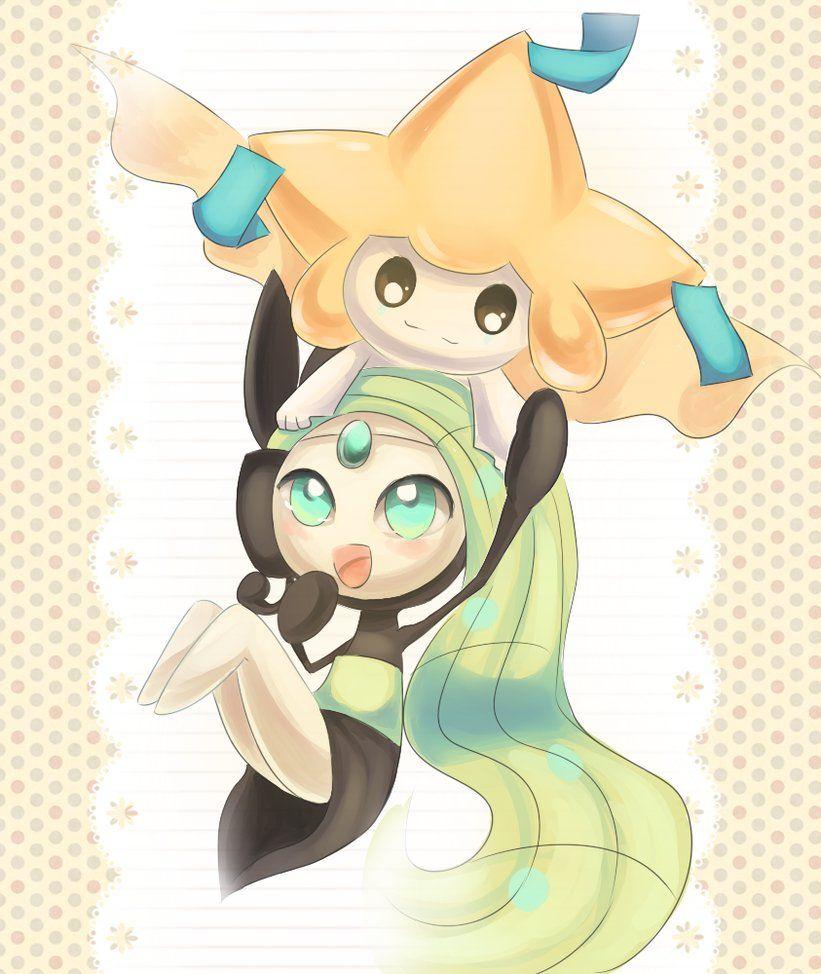Meloetta and Jirachi. Pokemon