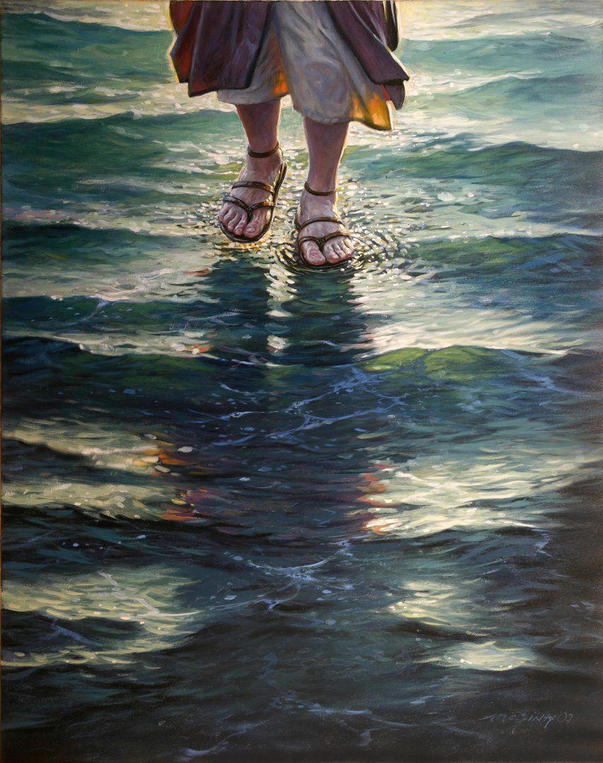 jesus walks on water wallpaper