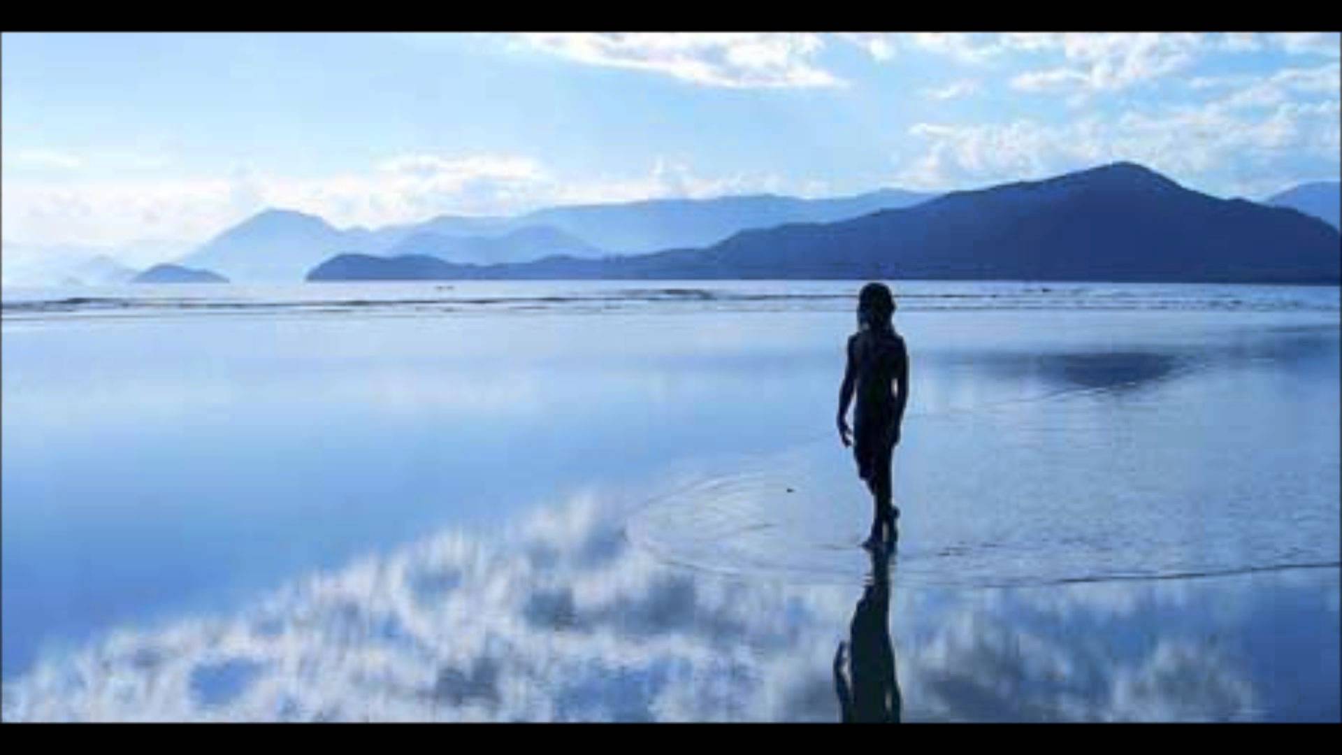 Man walking on water