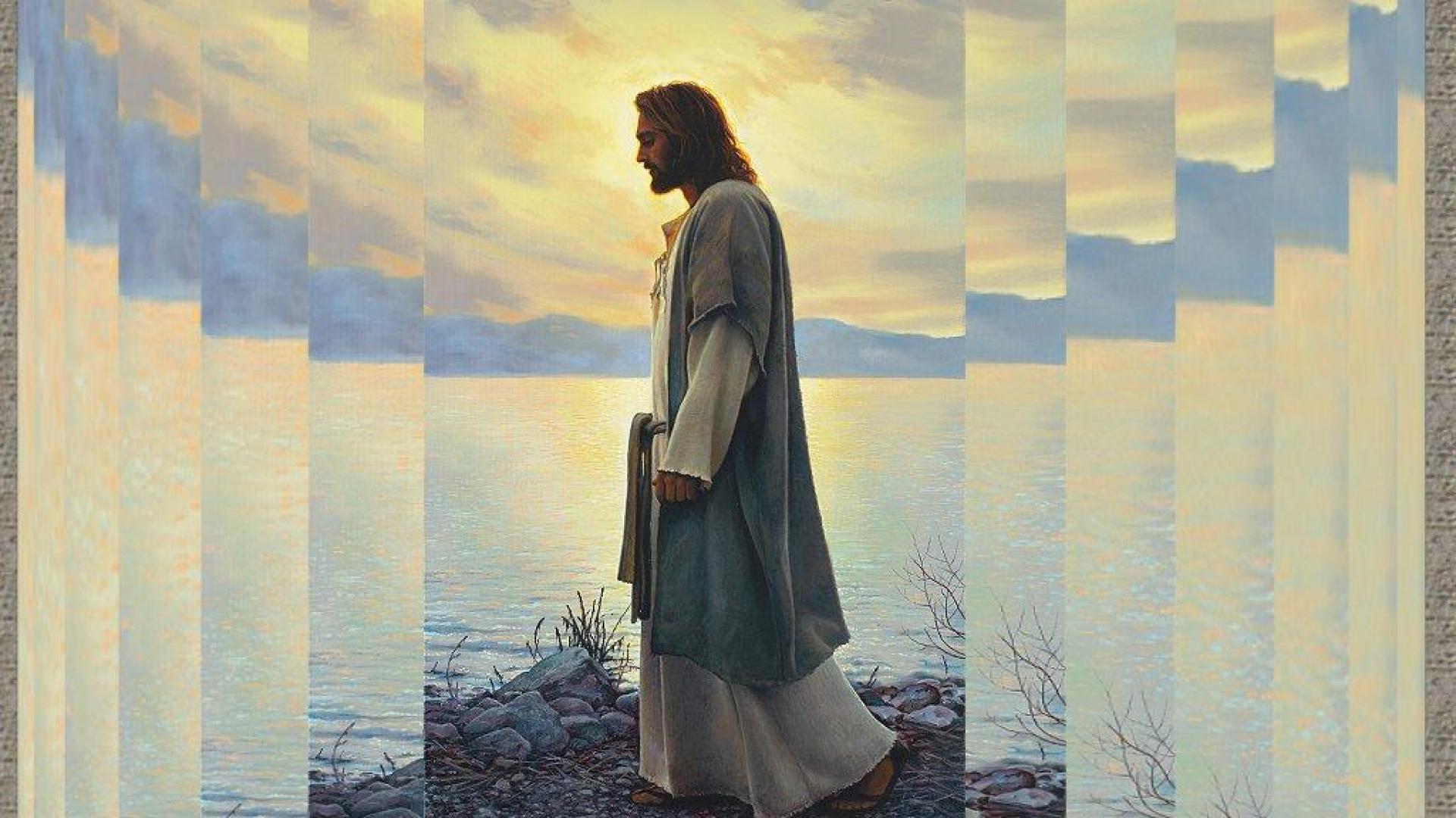 jesus walks on water wallpaper