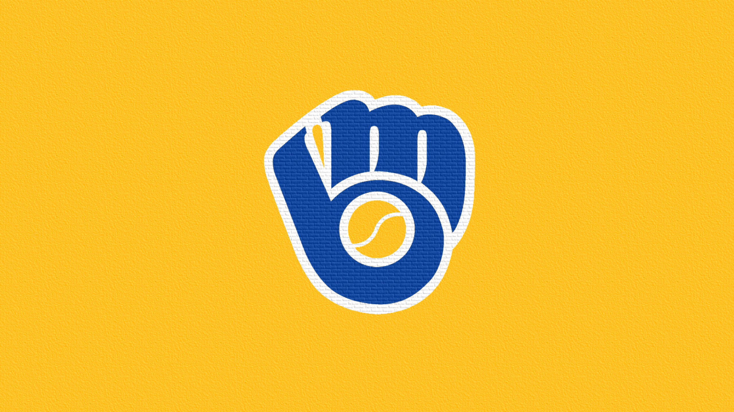 Download Milwaukee Brewers Glove Logo Wallpaper