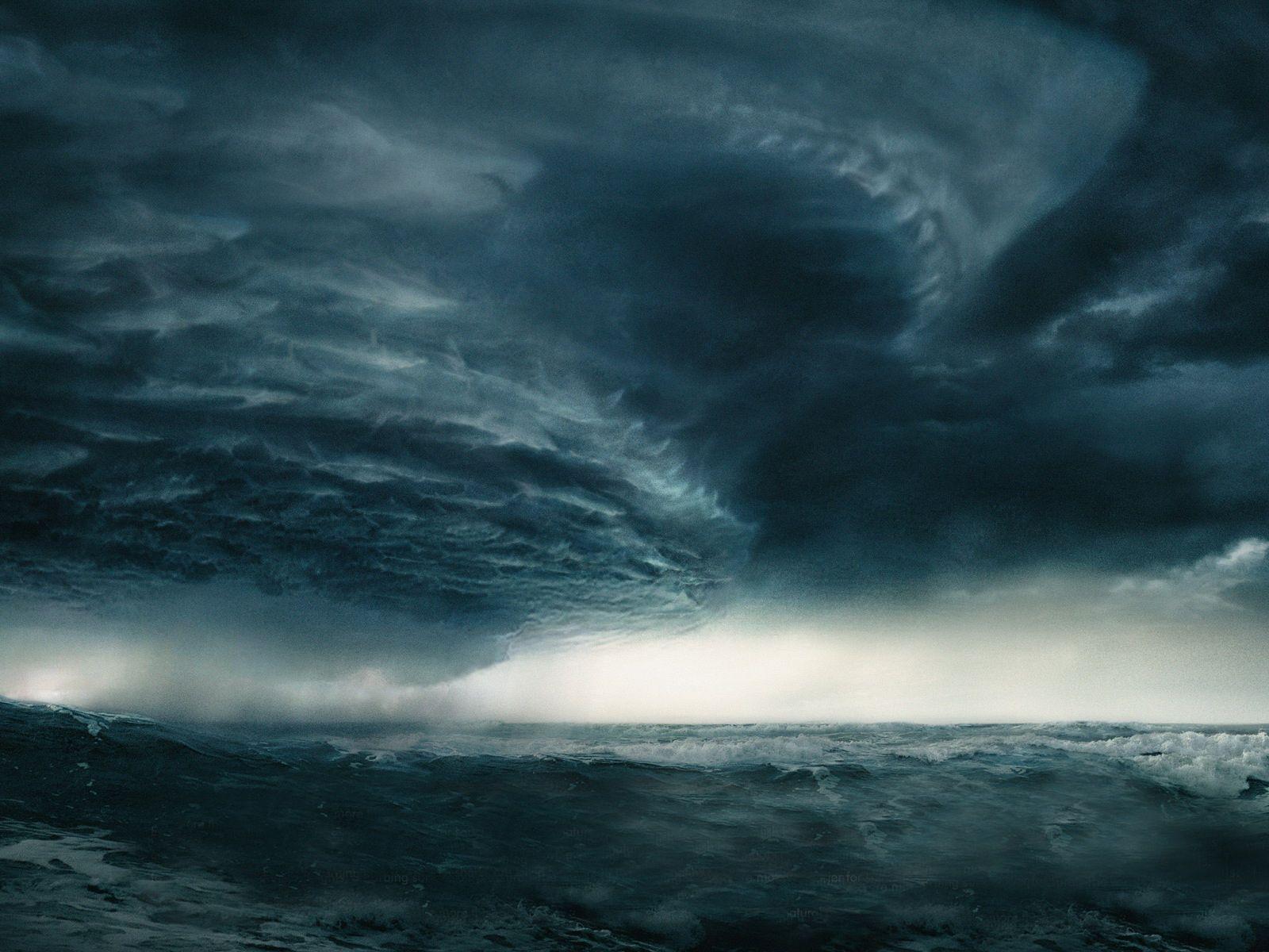 View from space from above on a hurricane tornado swirl of clouds and wind,  a storm front of bad weather and natural disaster. AI generated 26513514  Stock Photo at Vecteezy
