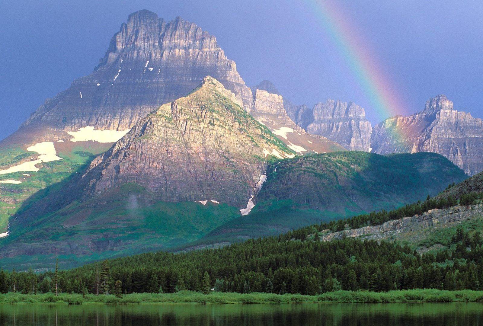 Mountain: Waterton National Park Alberta Canada Grass Blue Lake