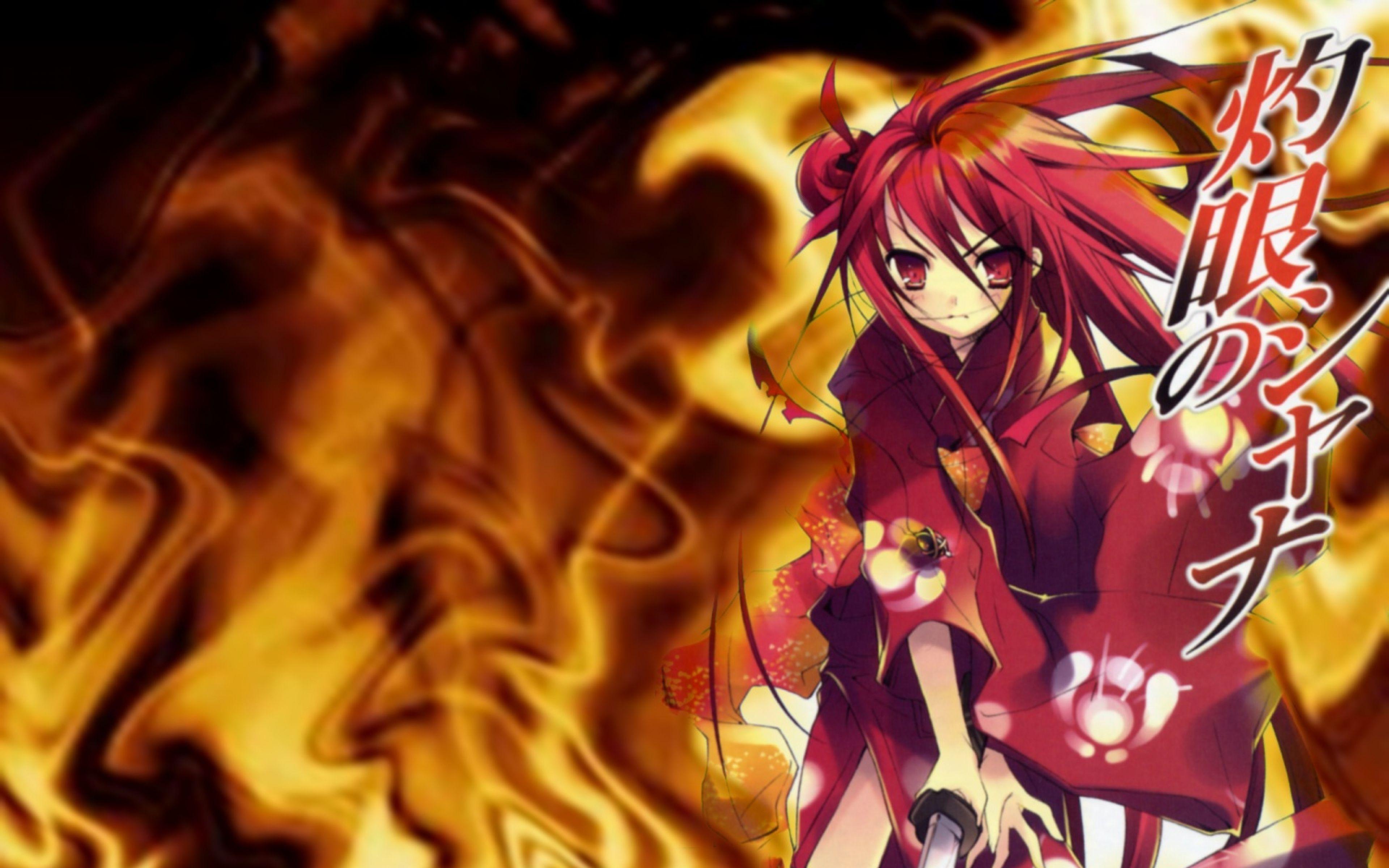 Download Wallpaper 3840x2400 Shakugan no shana, Girl, Sword