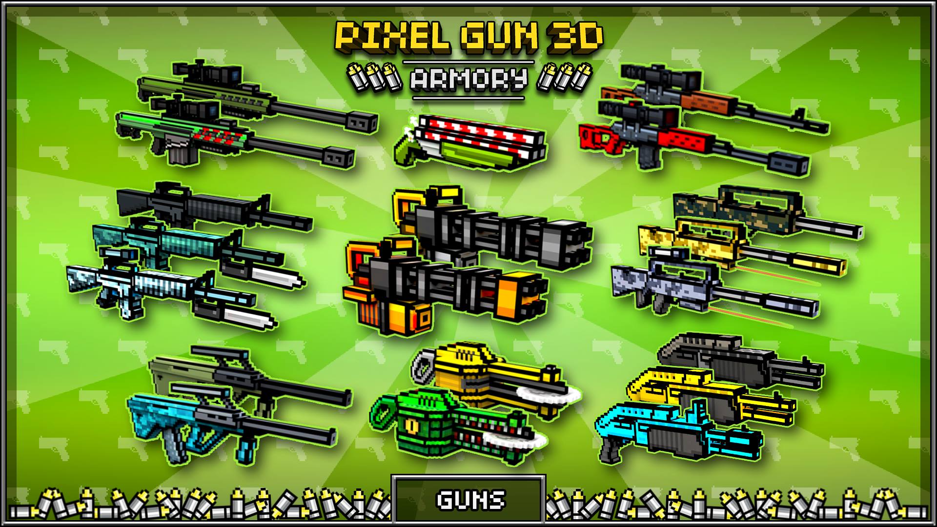 pixel gun 3D golden friend Gun 3D