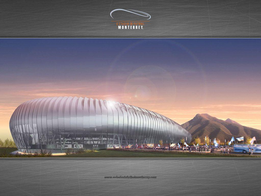 Mira el estadio que se construye en Monterrey papá!