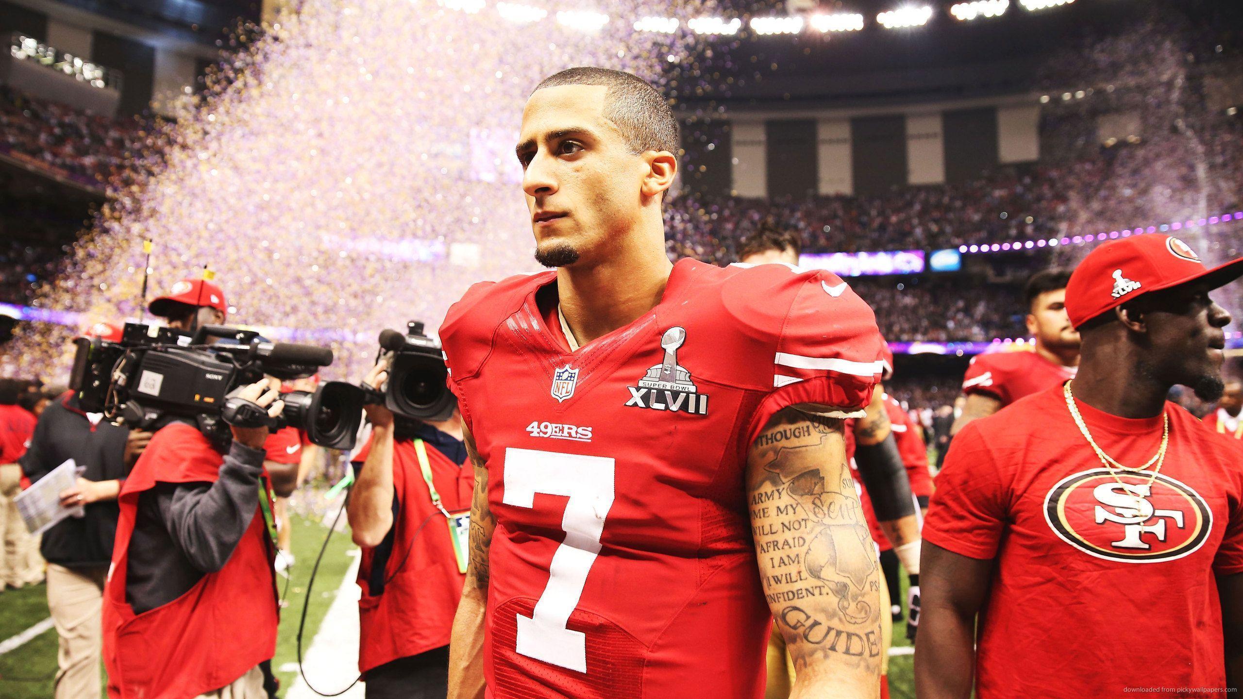 Download 2560x1440 Colin Kaepernick After The Game Wallpaper