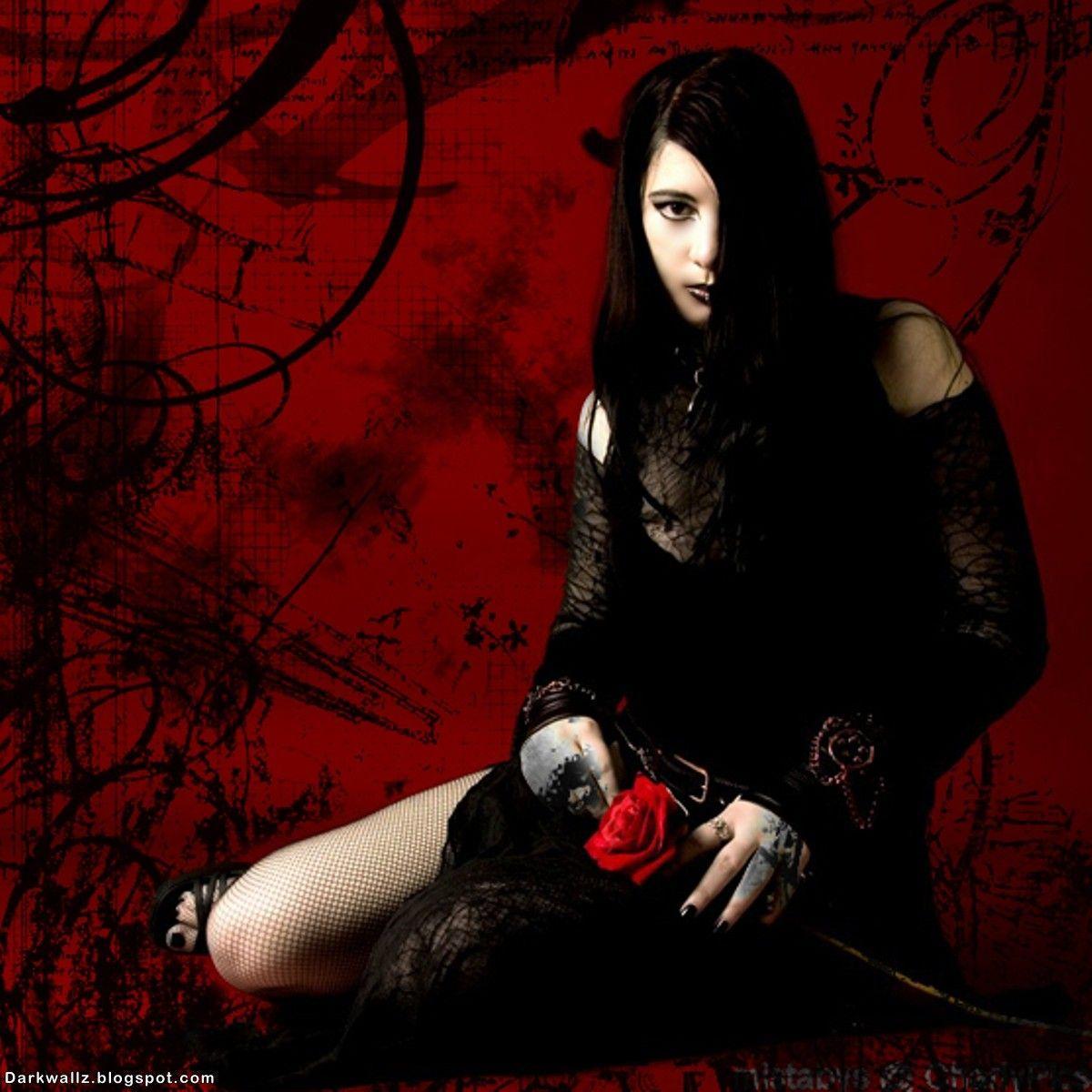 Dark Wallpaper: Nice Gothic Girl dark gothic wallpaper