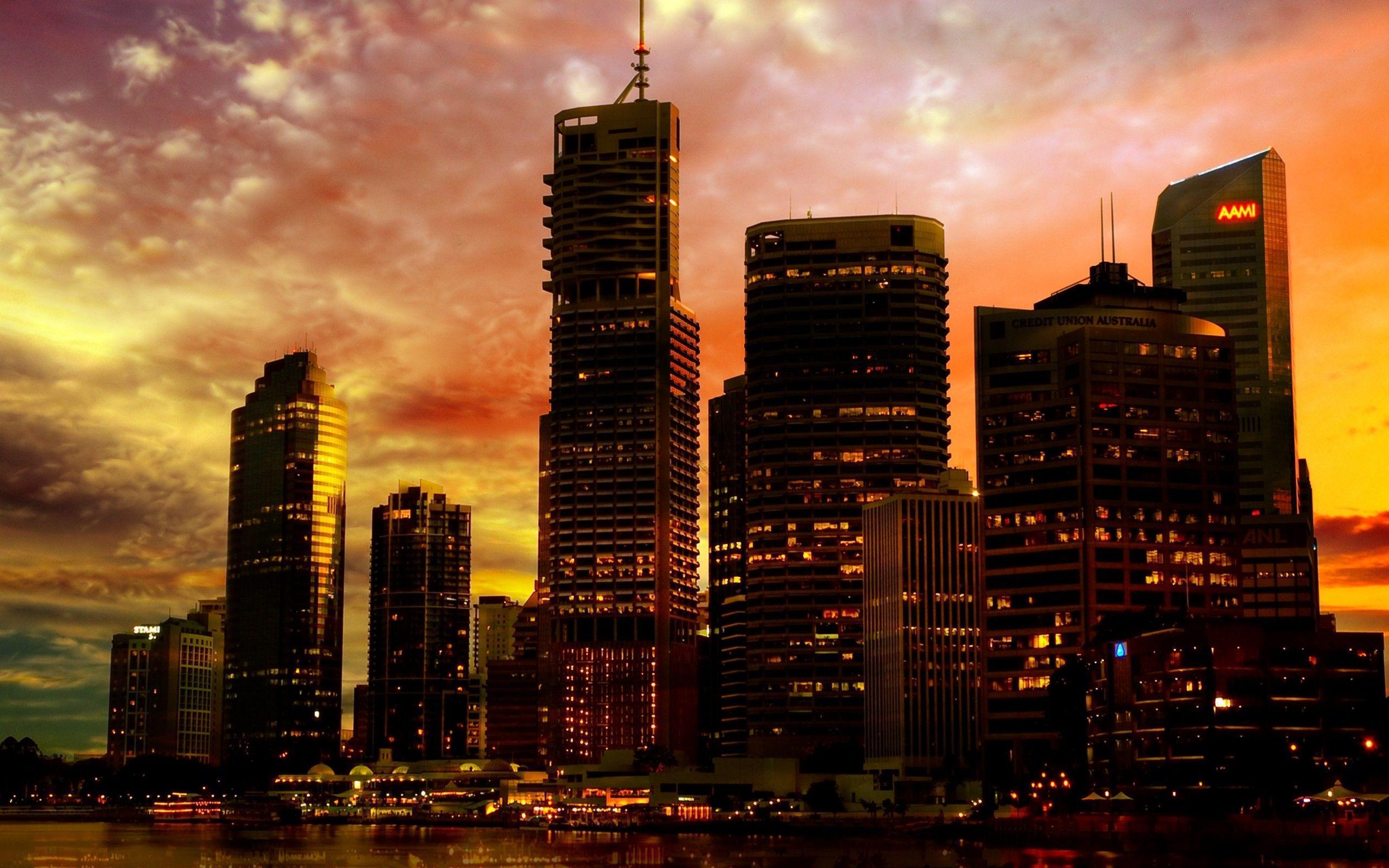 Brisbane by night Wallpaper Australia World 36 Wallpaper