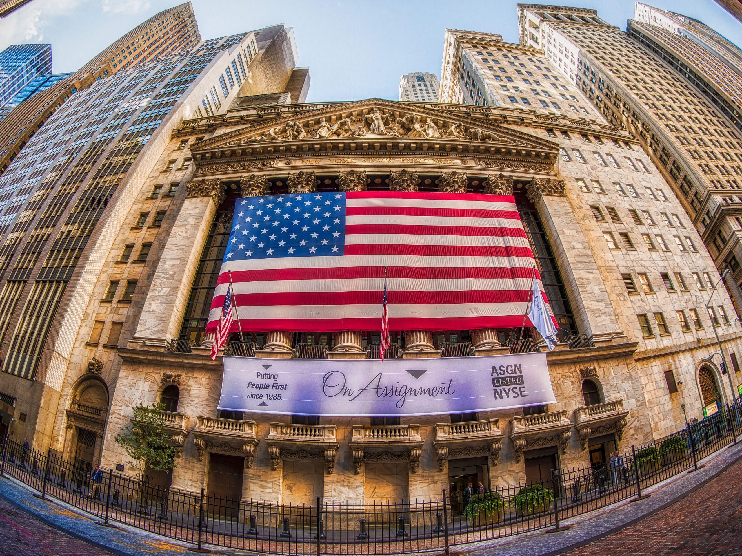 The New York Stock Exchange, New York City widescreen wallpaper