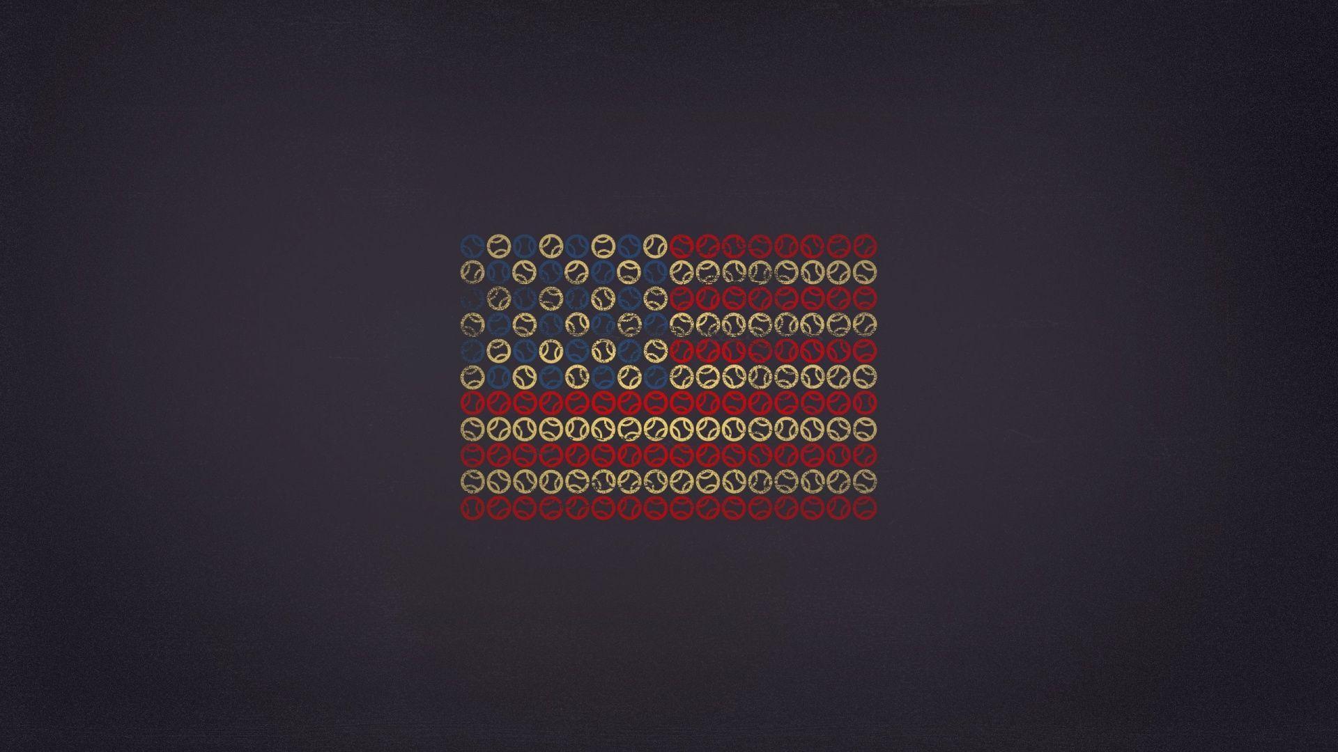 US Open Flag desktop PC and Mac wallpaper