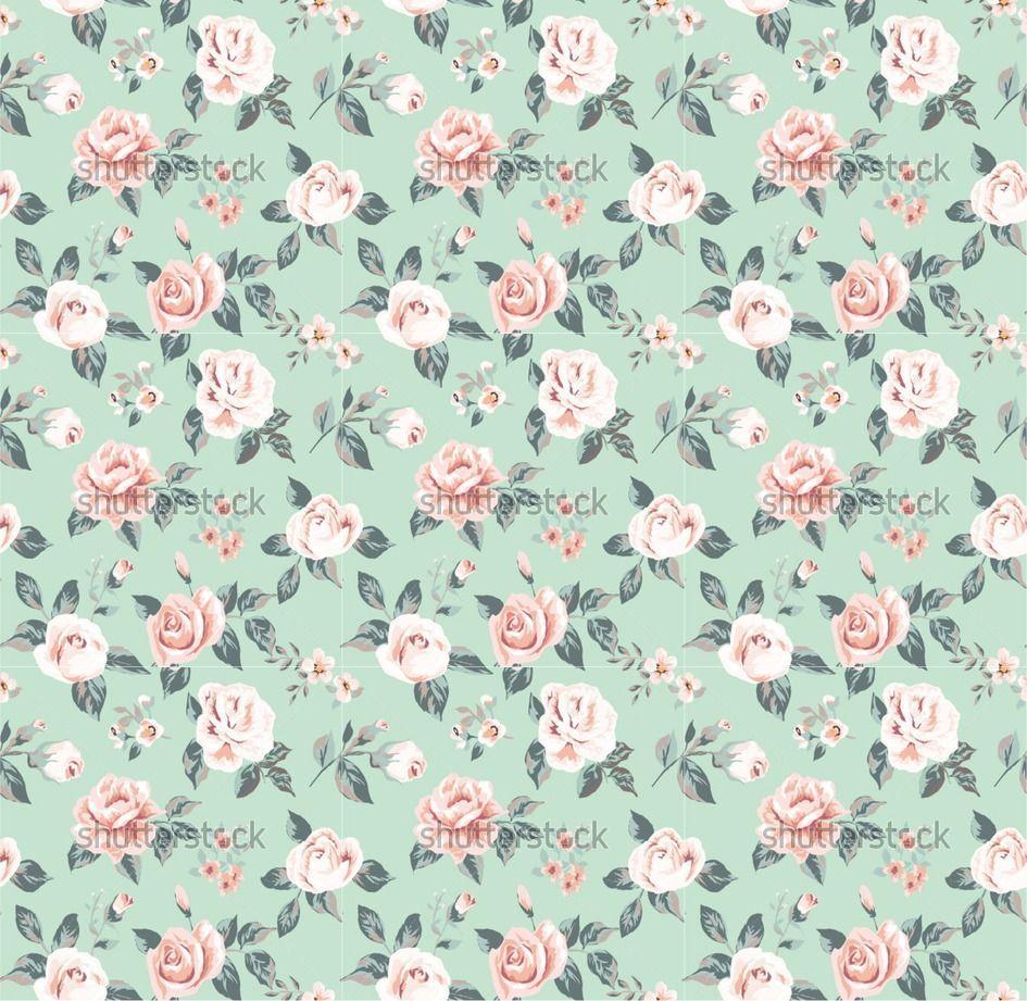 Vintage Flower Pattern Wallpaper Vintage flower pattern