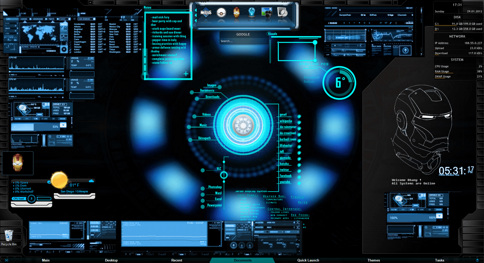 blue jarvis desktop