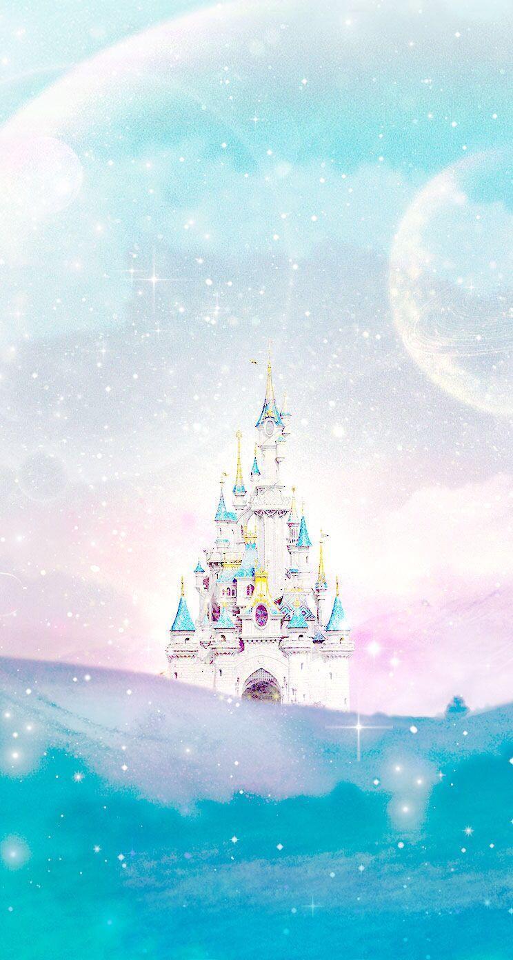 Disney castle Line wallpaper