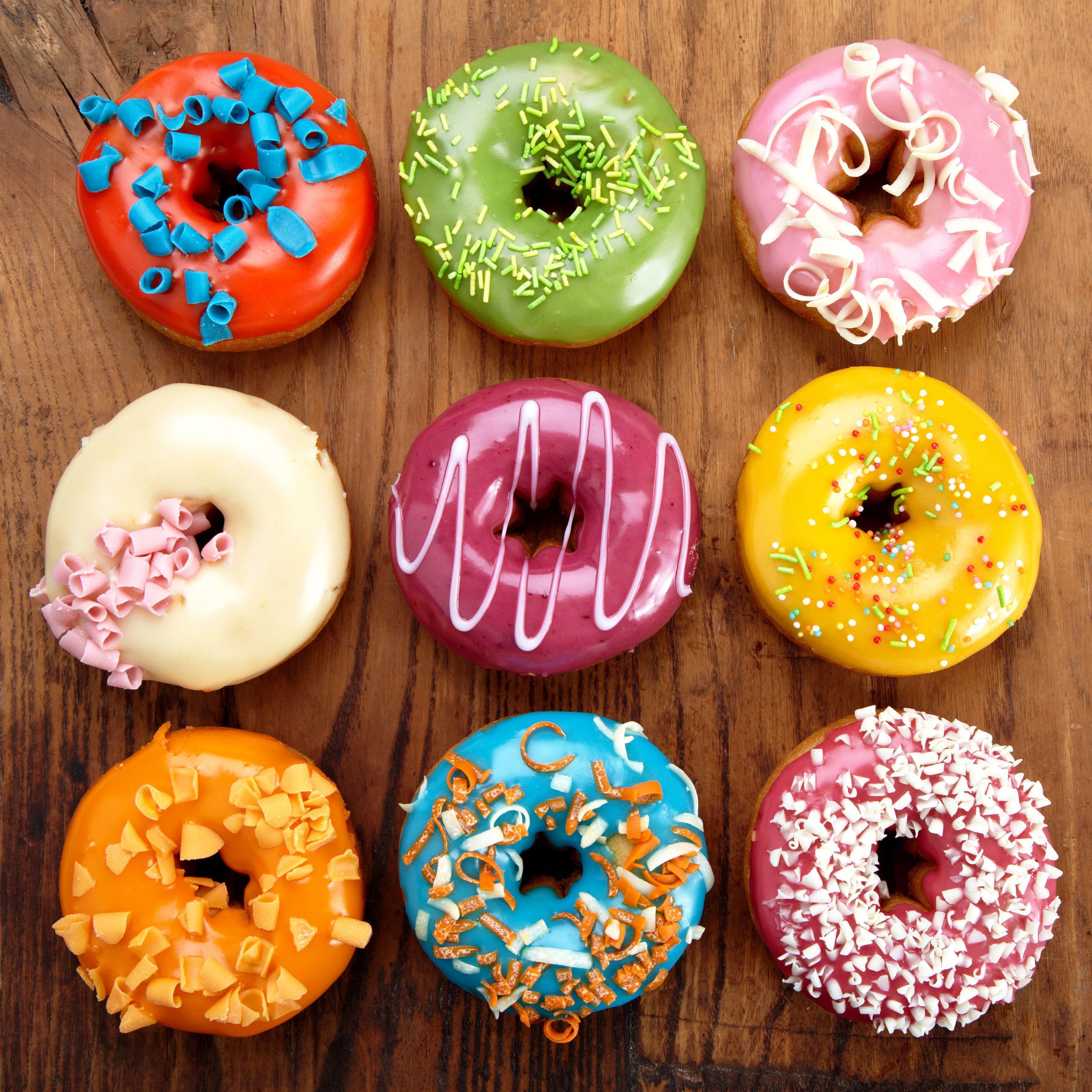 Photo Food Donuts Design Pastry Icing sugar
