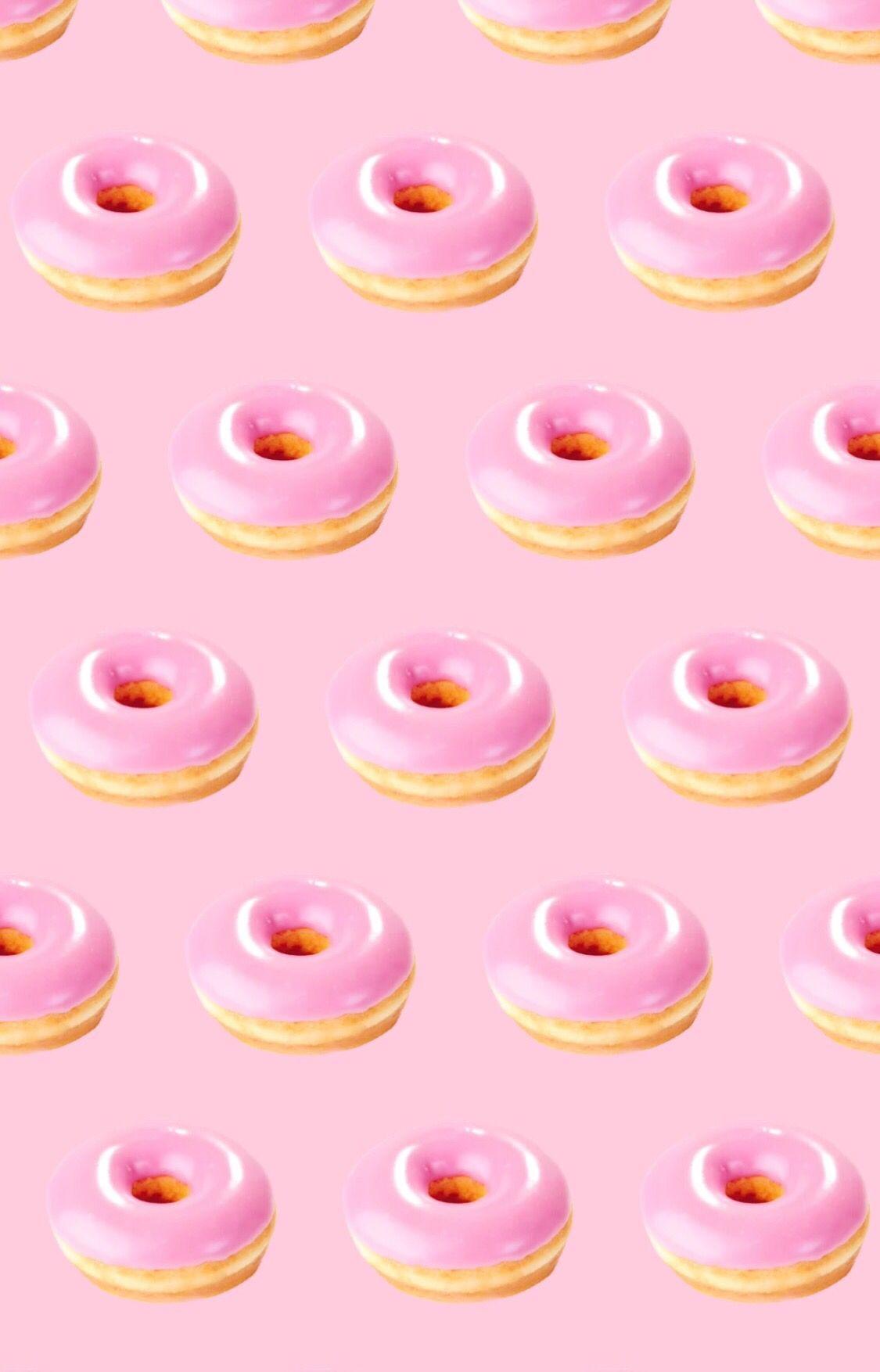 Pink donut wallpaper. Wallpaper. Donuts and Wallpaper