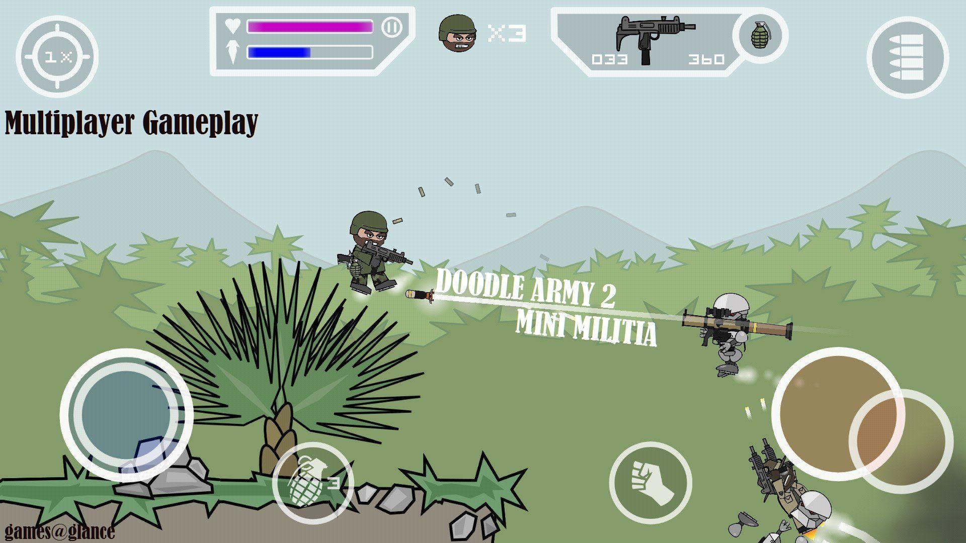 DOODLE ARMY 2, Mini Militia Android IOS Local Multiplayer