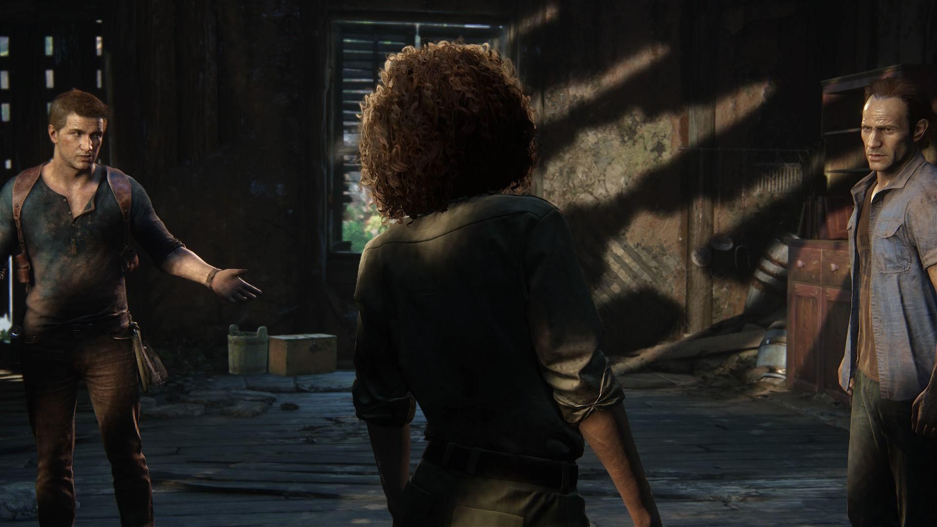 Uncharted 4 Screenshot Nate, Nadine & Sam. Sic Parvis Magna
