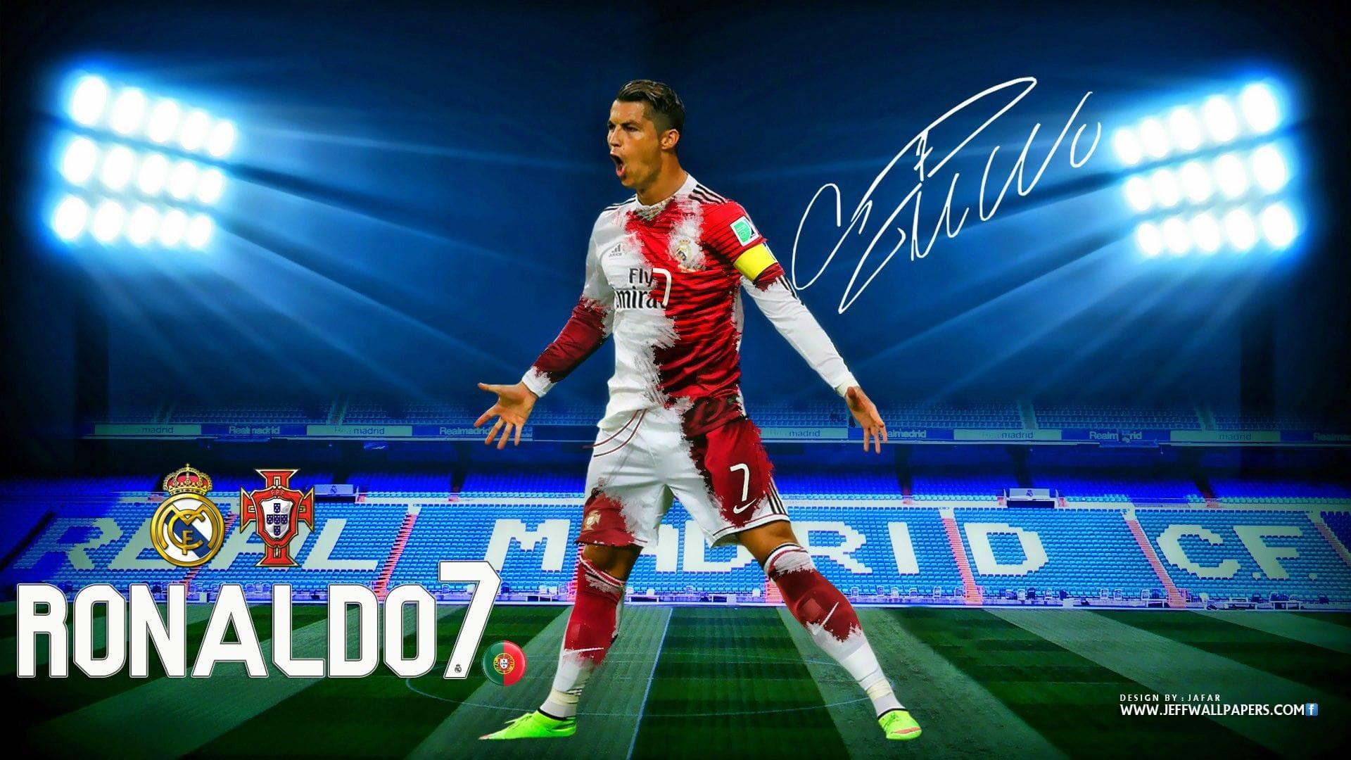Beautiful image of Cristiano Ronaldo 2017 as computer wallpaper