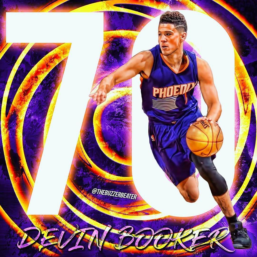 Download Devin Booker shines digital on the court and off with his trusty  iPhone Wallpaper  Wallpaperscom