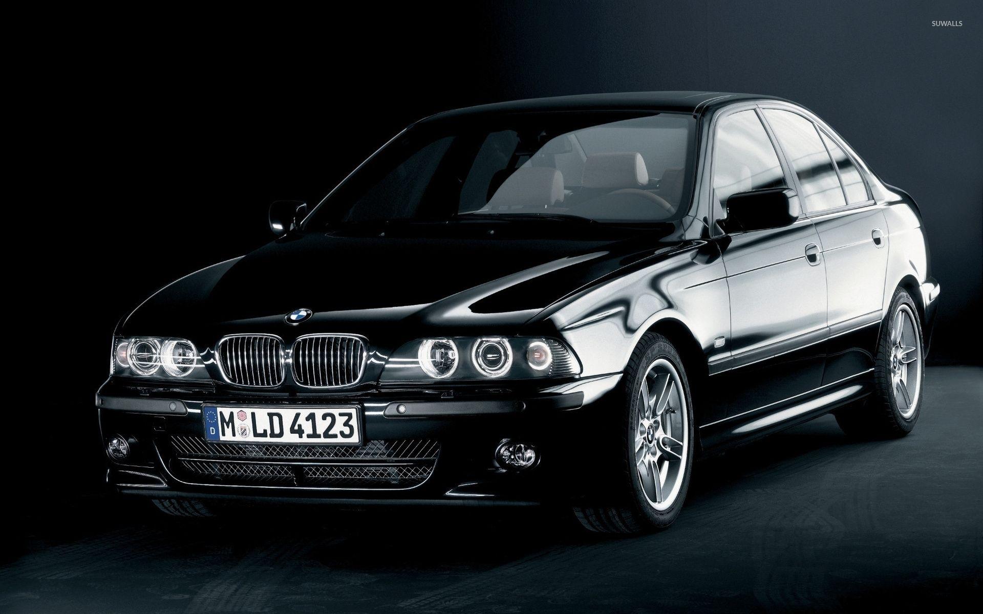 Black BMW 5 Series front side view wallpaper wallpaper