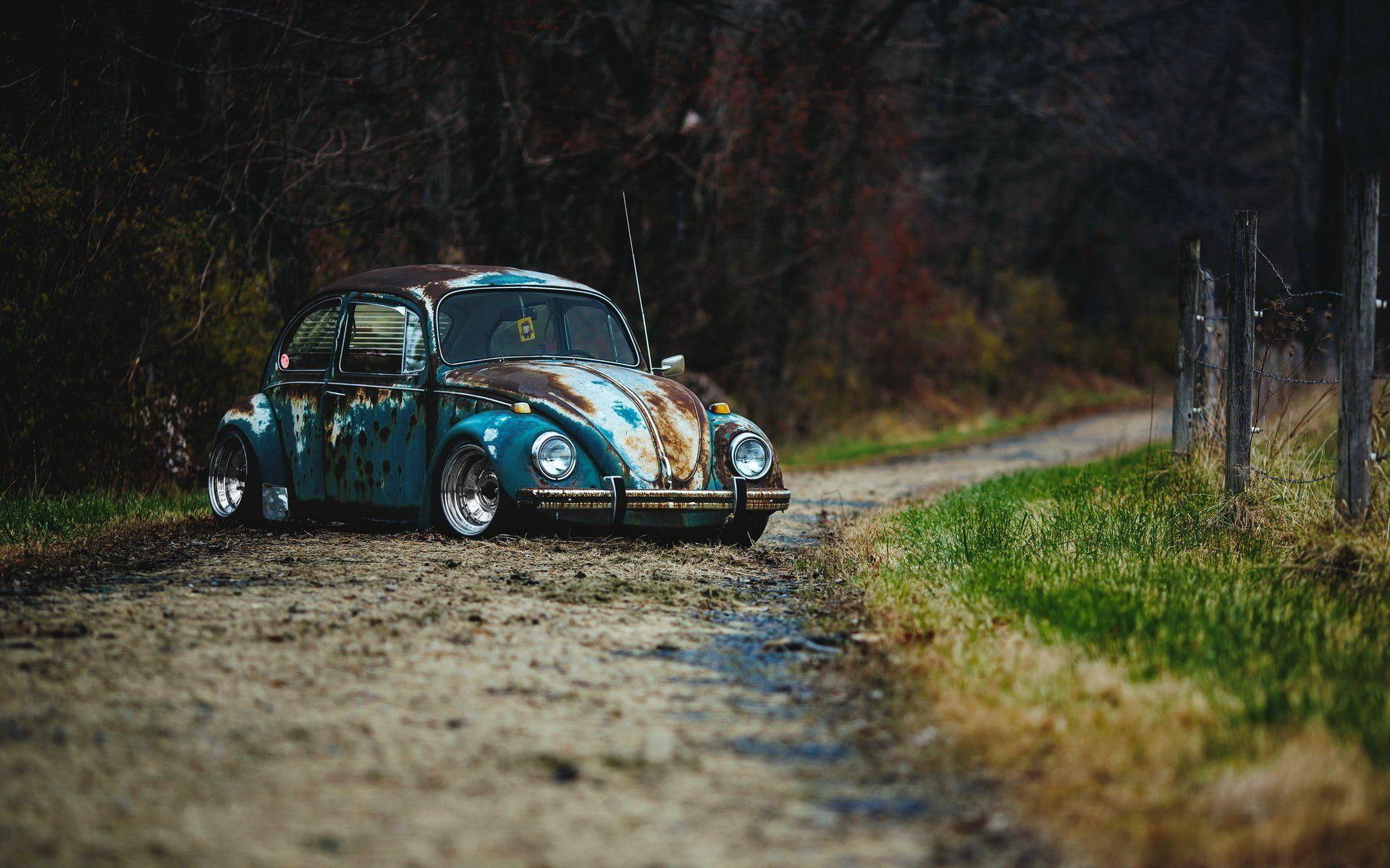 volkswagen beetle rat rod car vw HD wallpaper