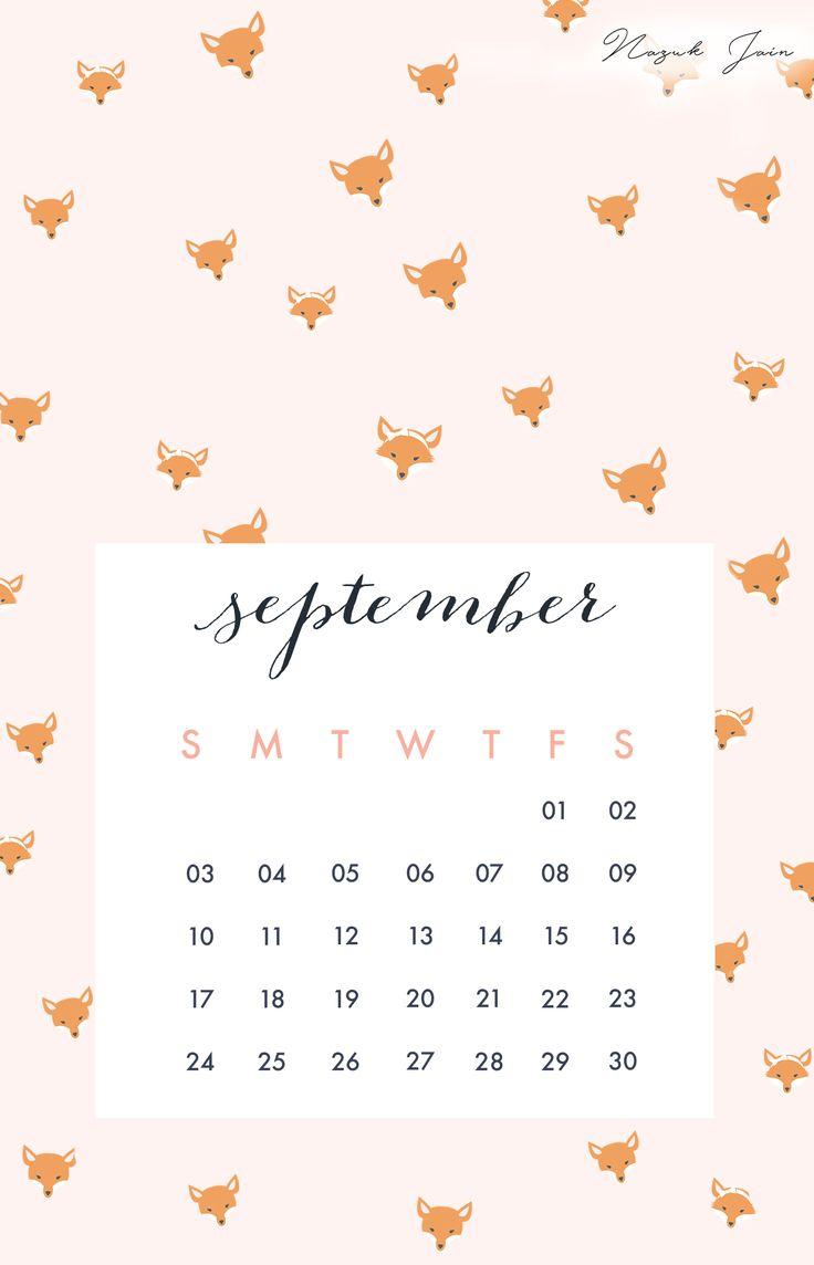 September 2017 Calendar Desktop Wallpaper