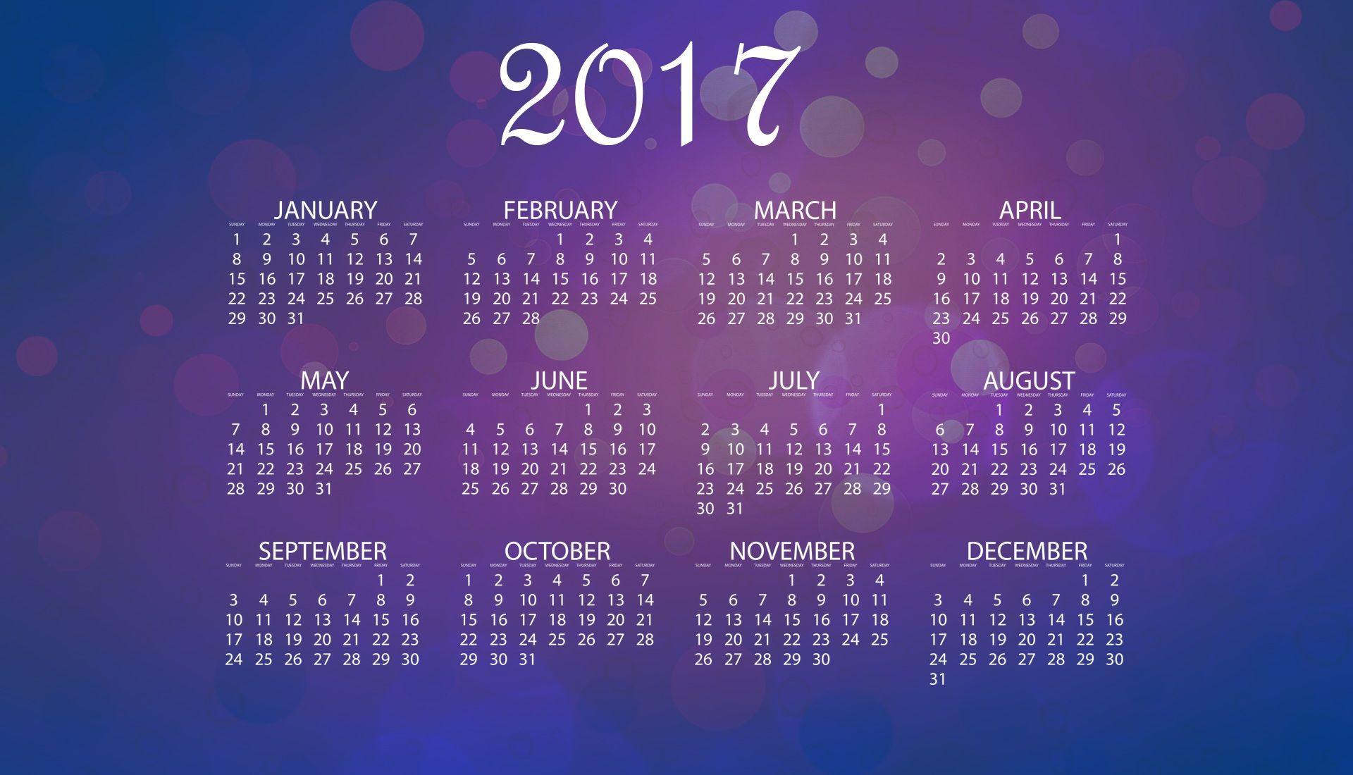 Calendar 2017 Wallpaper - Time 2017_wallpaper