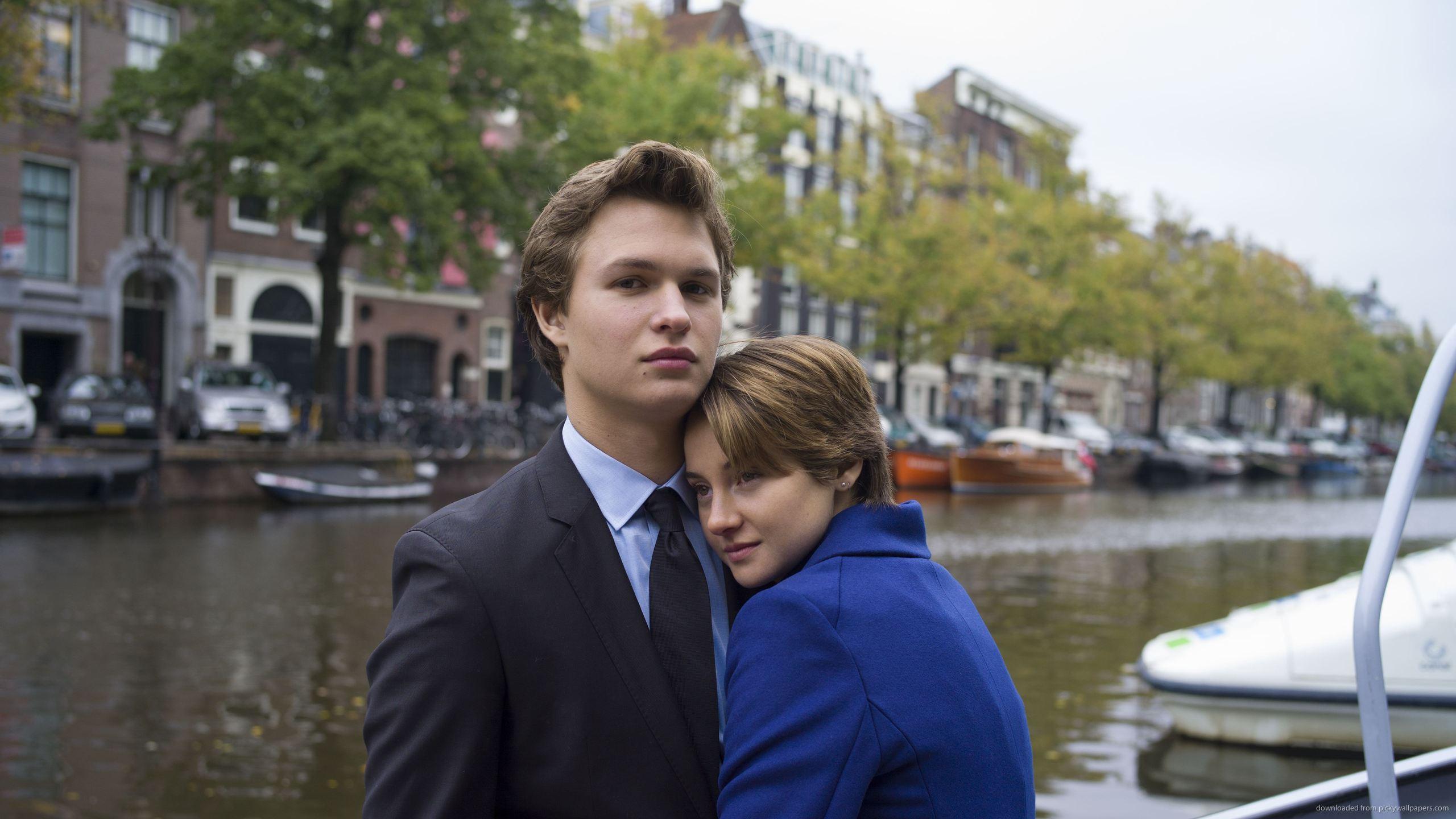 Download 2560x1440 Ansel Elgort And Shailene Woodley By The River