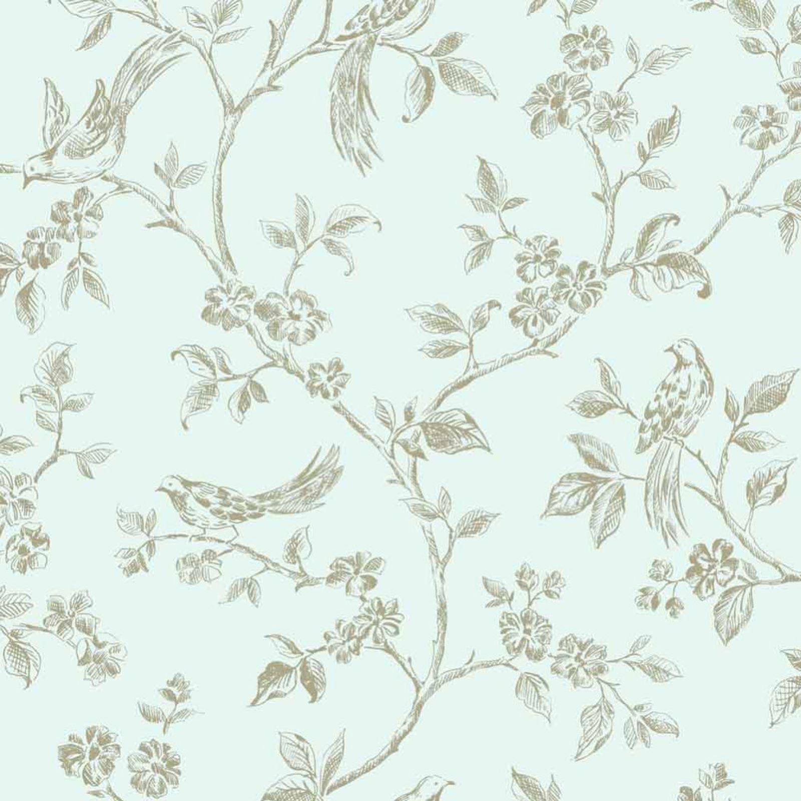 FINE DÉCOR TEAL DUCK EGG WALLPAPER