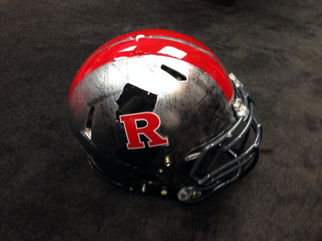 Photo: Rutgers reveals New Jersey helmets one year after Hurricane