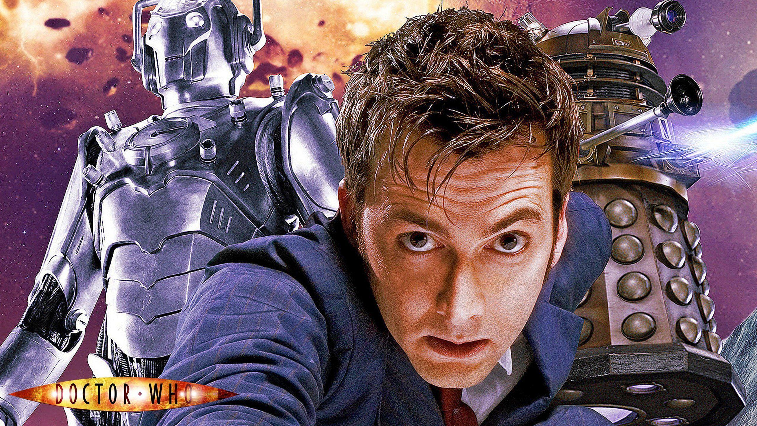 Doctor Who Cyberman and Dalek wallpaperx1440