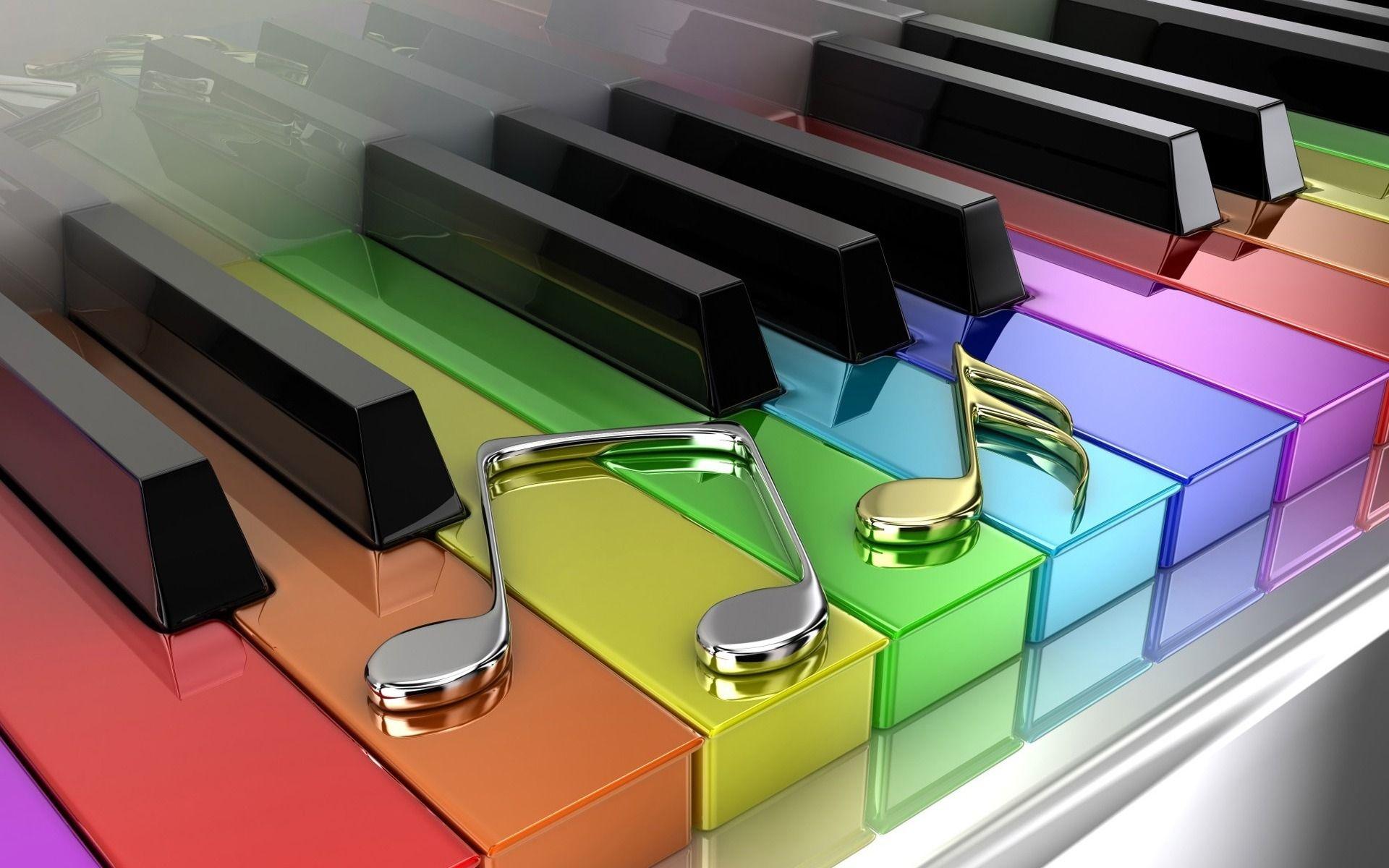 Music Wallpaper: Colorful Music Notes Wallpaper High Quality