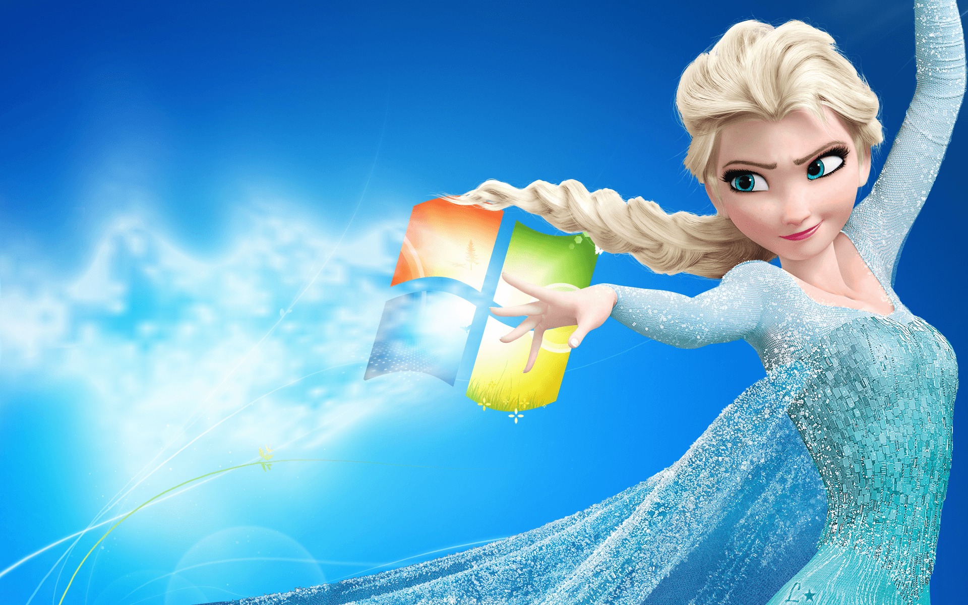 Disney Frozen Elsa Windows 7 Wallpaper WOHOO that's amazing :D