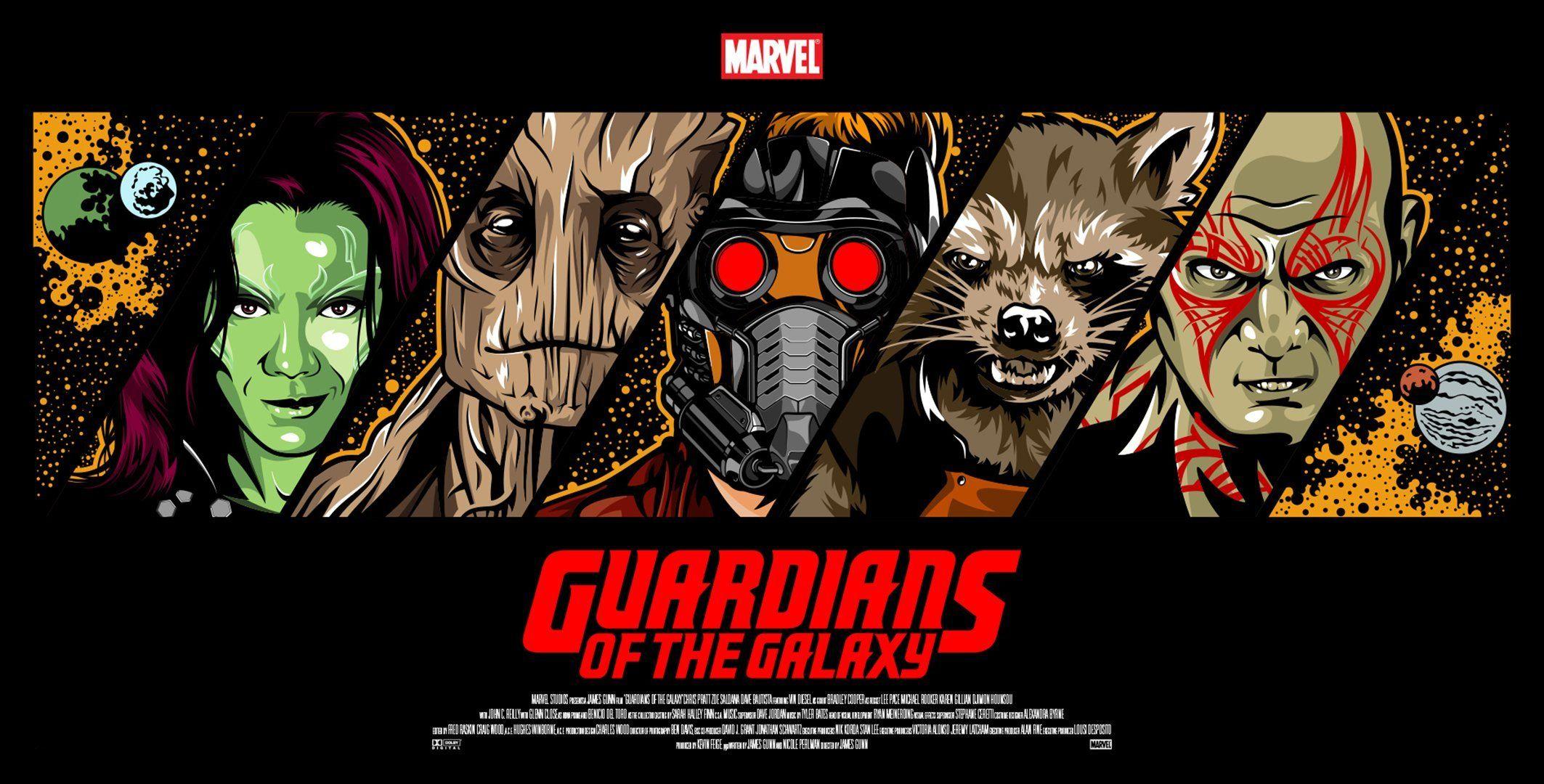 Guardians Of The Galaxy Star Lord Gamora Drax Groot Rocket HD