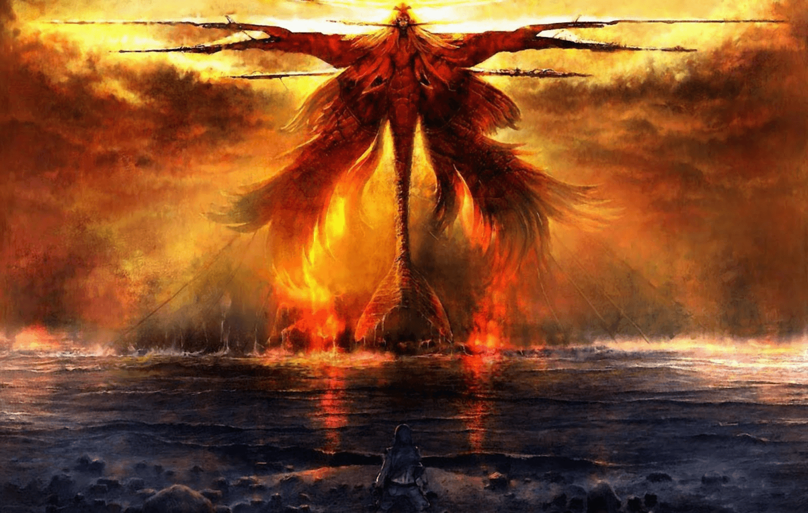 Dragons And Phoenix Rising From Ashes Wallpapers Wallpaper Cave 1524